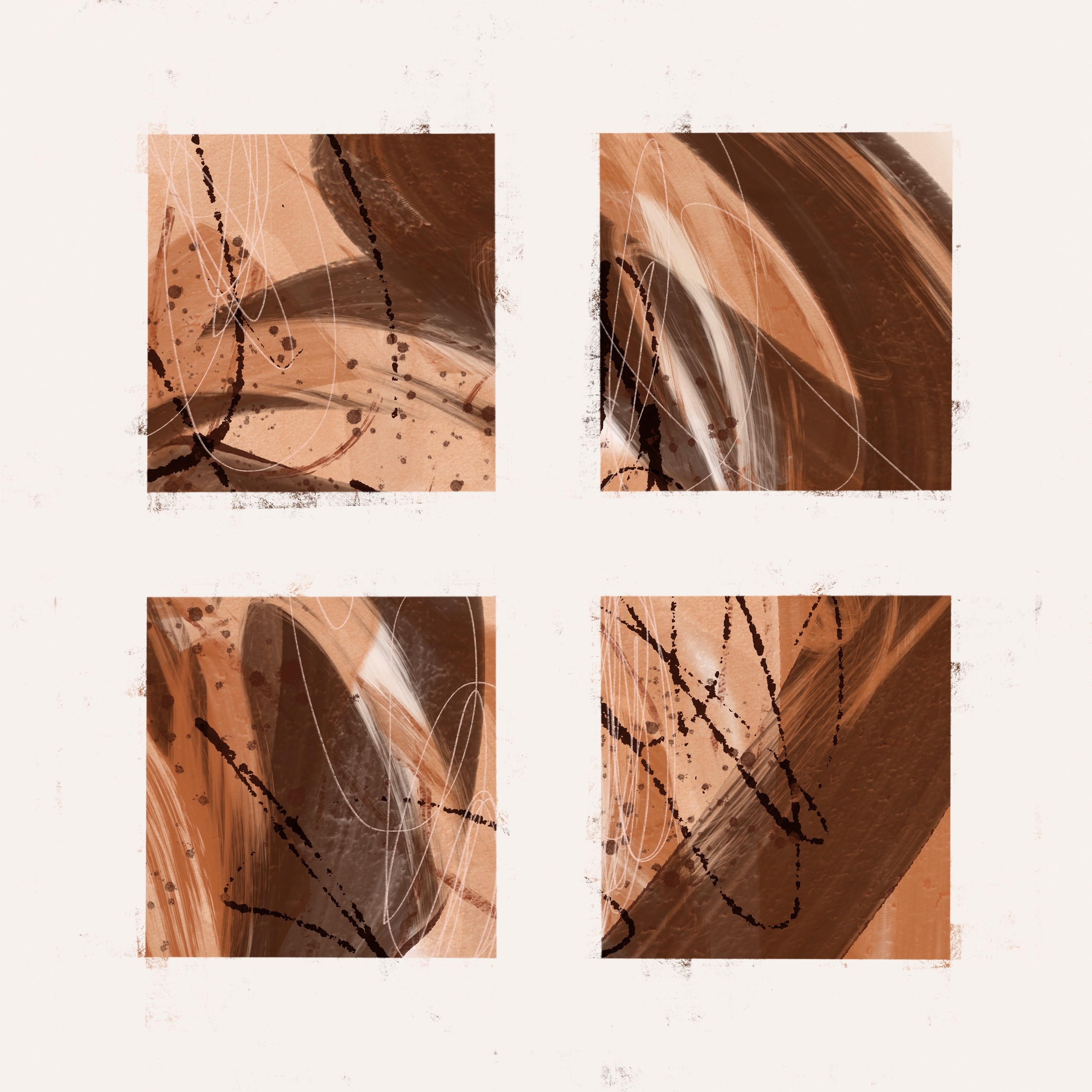 Earthy Abstract Brushstrokes by MANSI SAXENA — canvas wall art