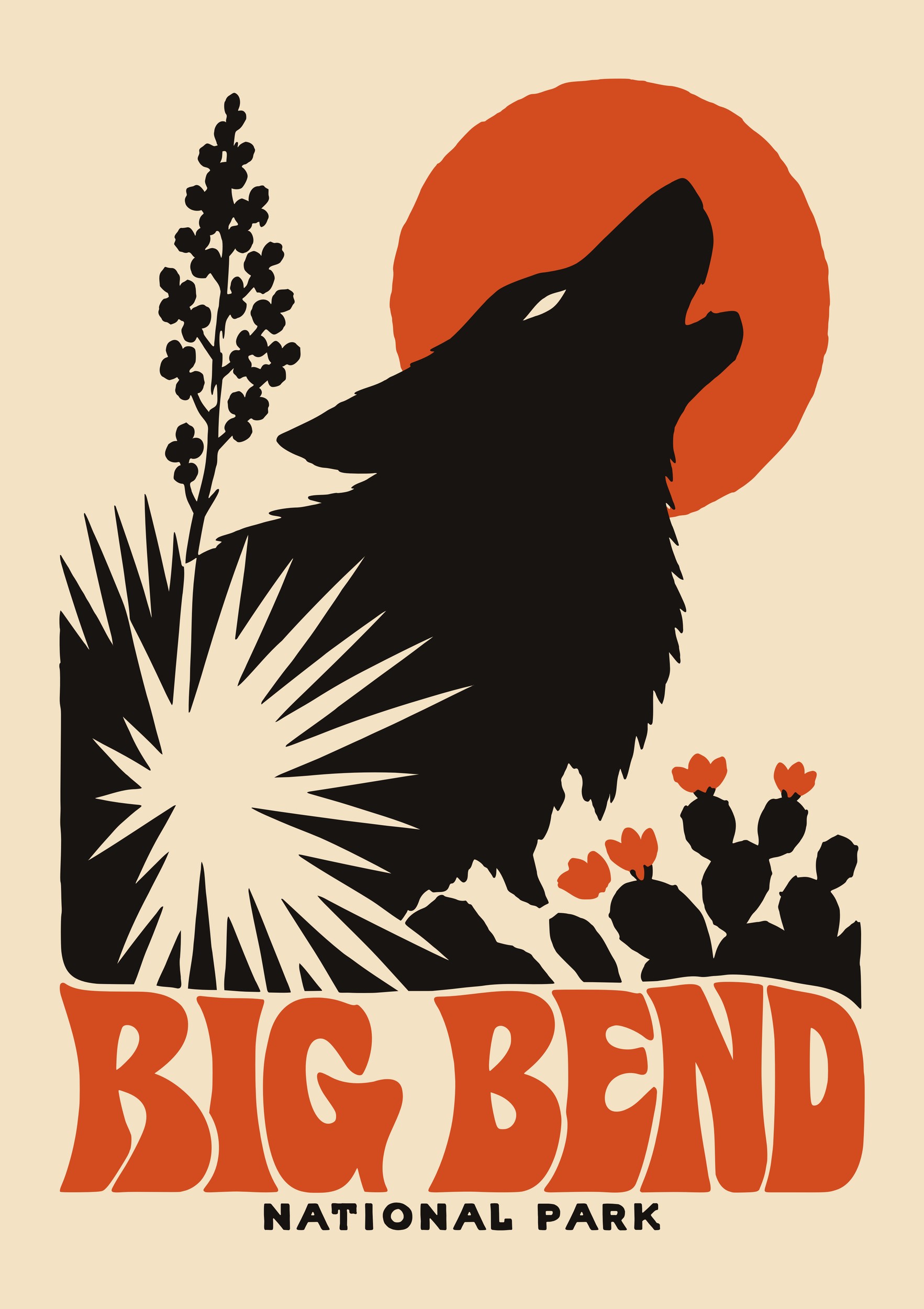 Big Bend Howling Wolf by Patryk Krygowski — canvas wall art