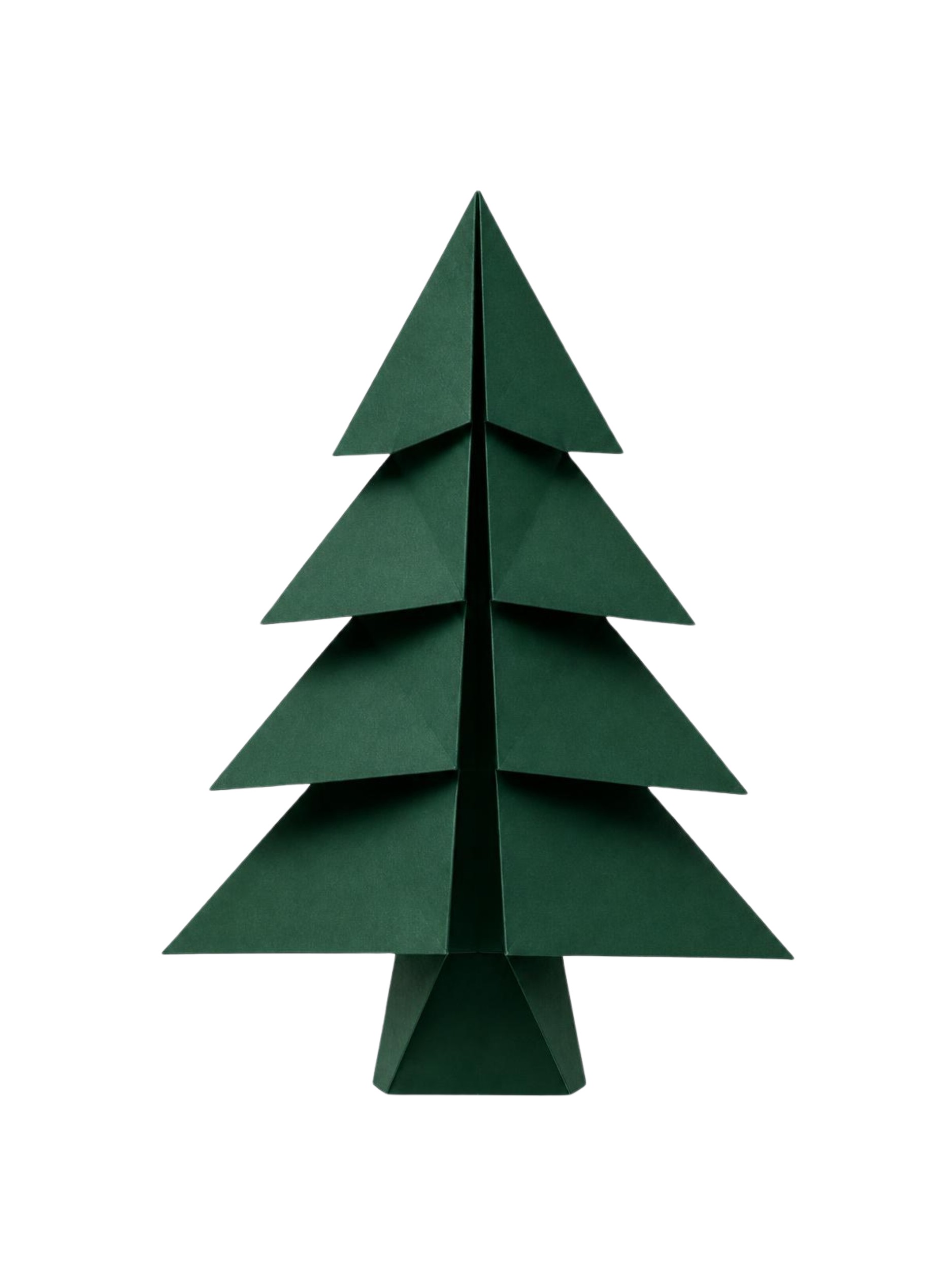 Green Paper Christmas Tree by Ohkimiko — canvas wall art