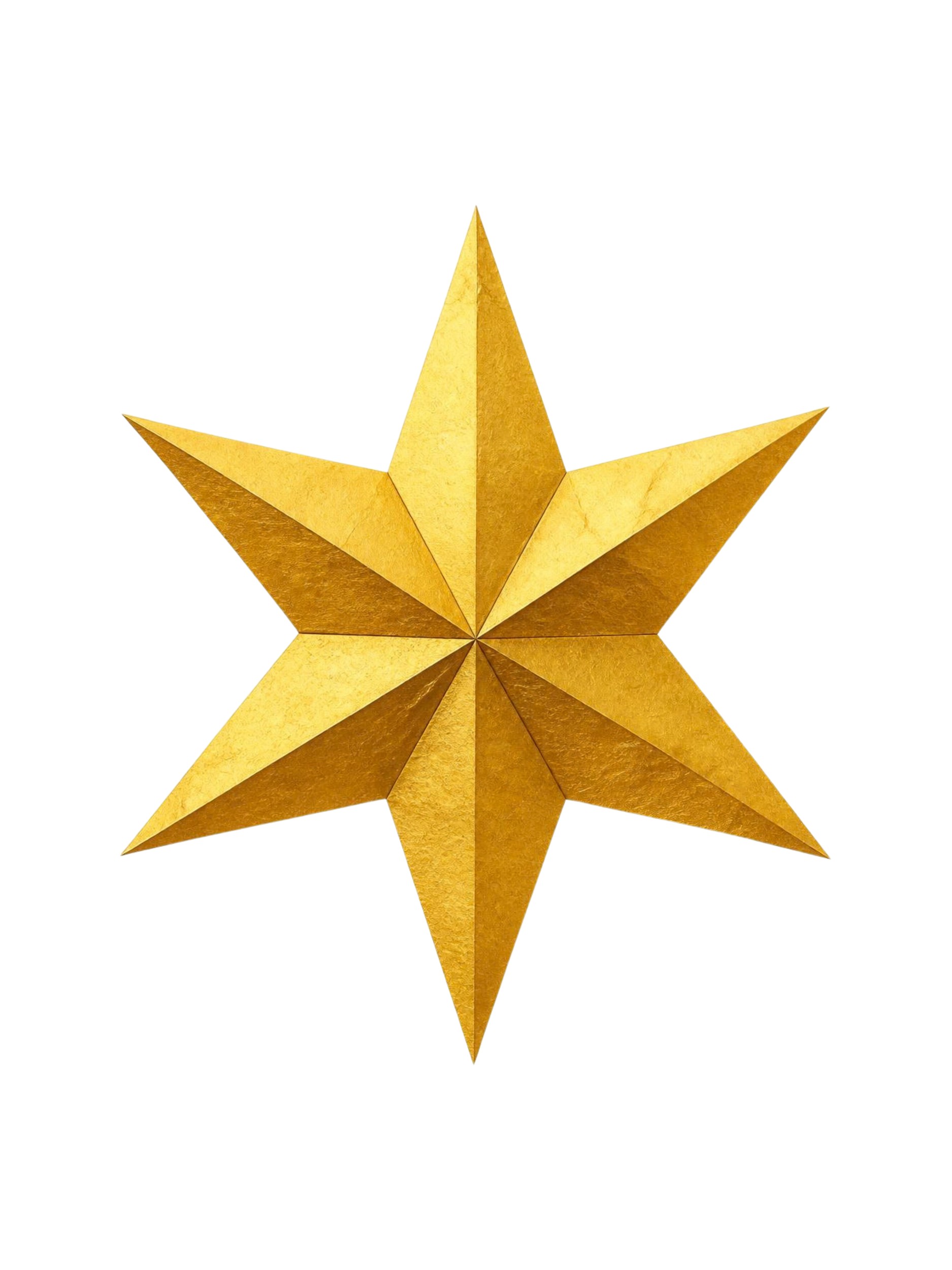 Golden Six Pointed Star by Ohkimiko — canvas wall art