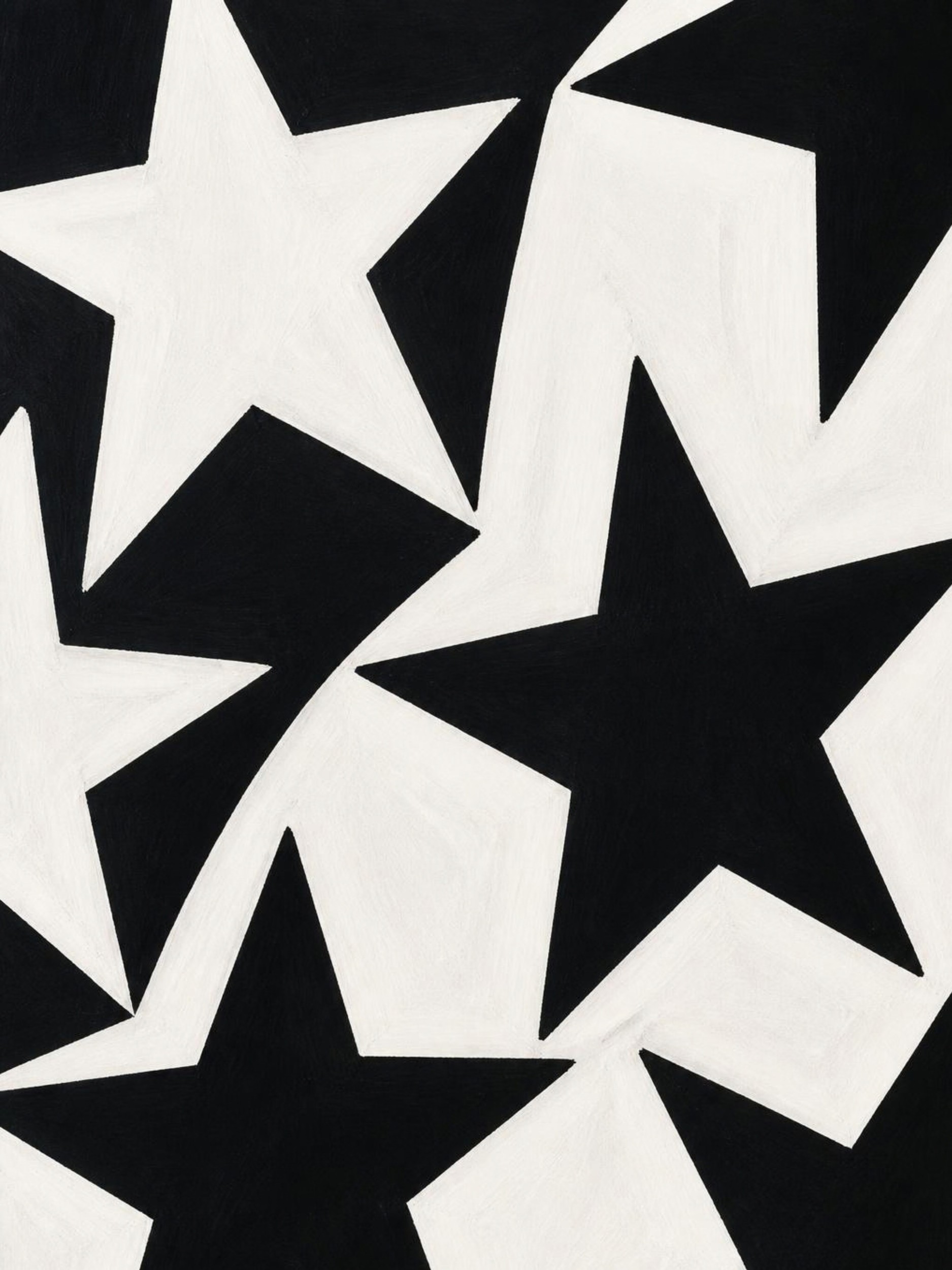 Black White Stars by Ohkimiko — canvas wall art