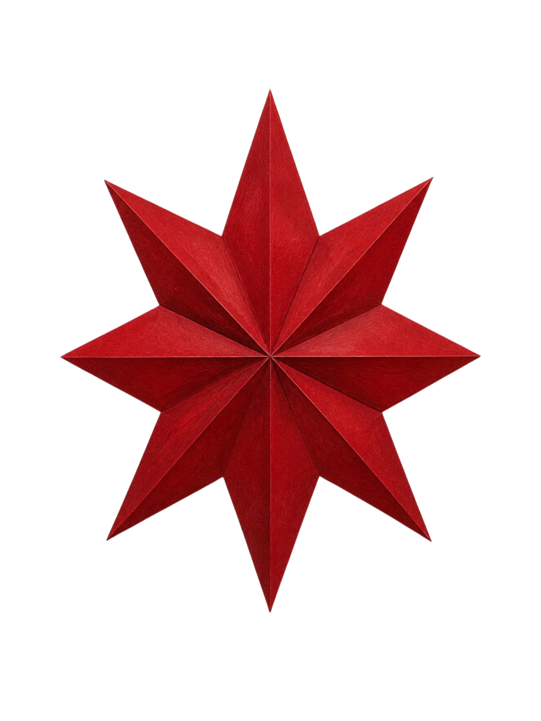 Red Geometric Star by Ohkimiko — canvas wall art