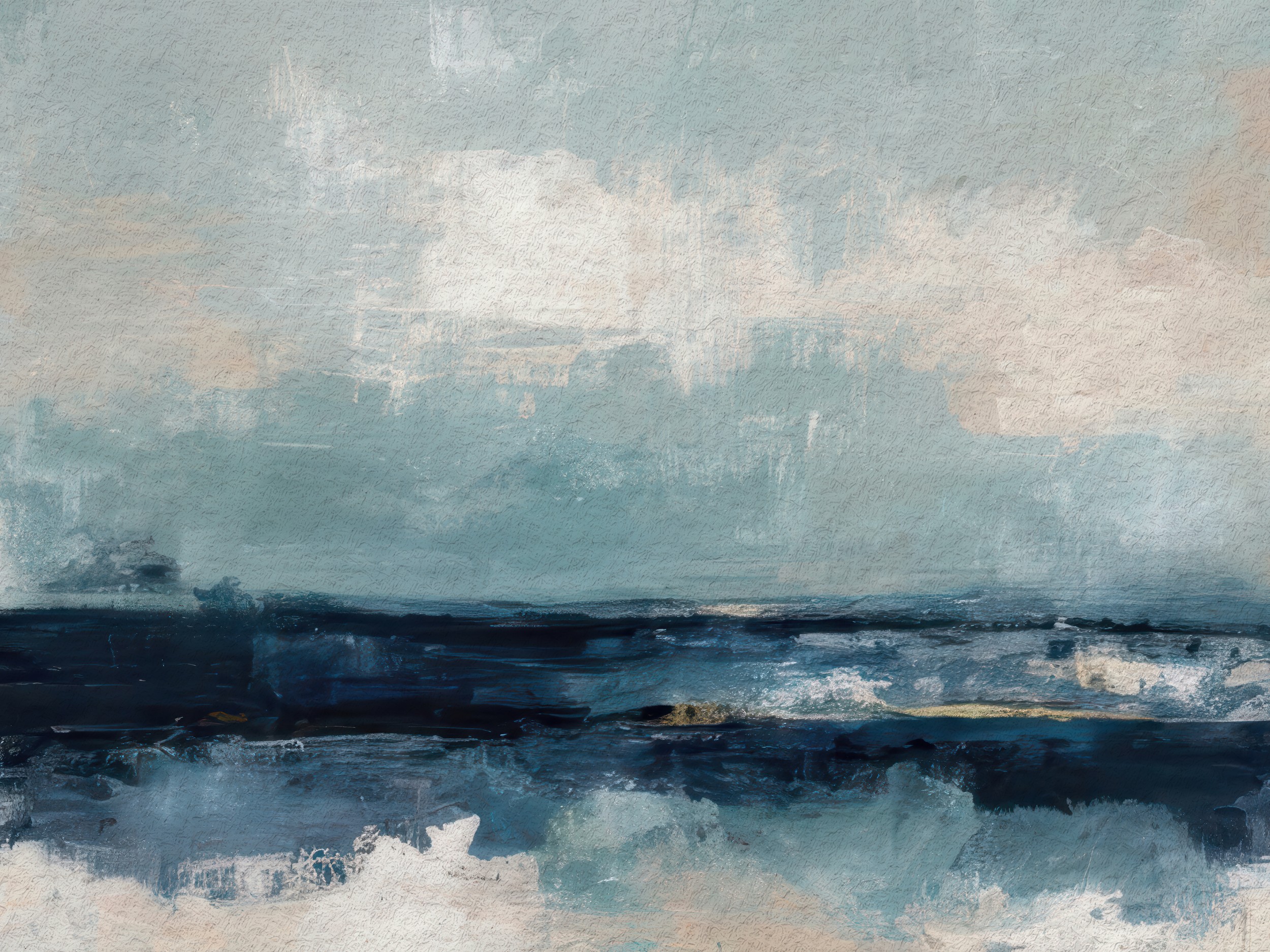 Abstract Ocean Horizon by Alpenglow Workshop — canvas wall art