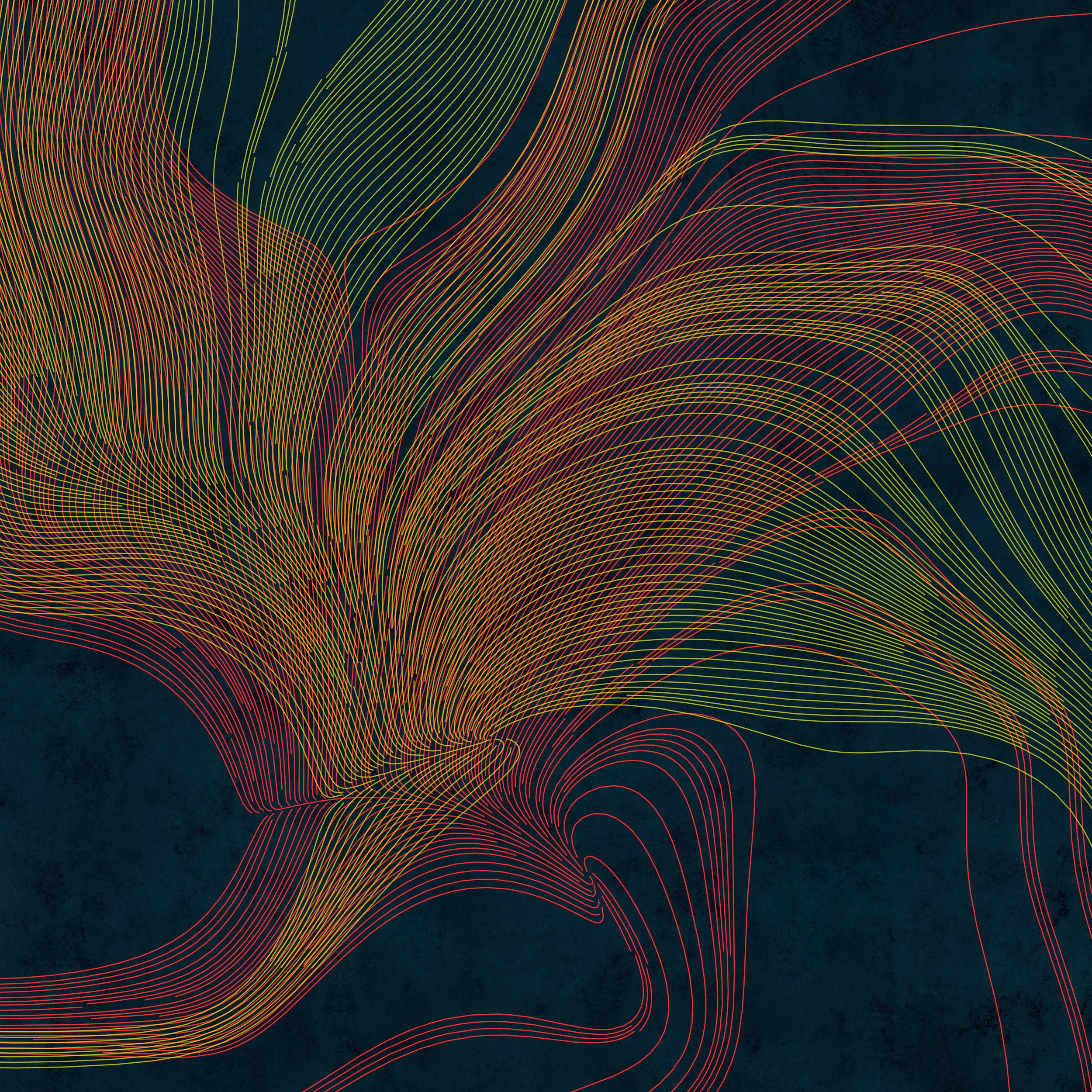 Vibrant Flowing Lines by Angelo Cerantola — canvas wall art