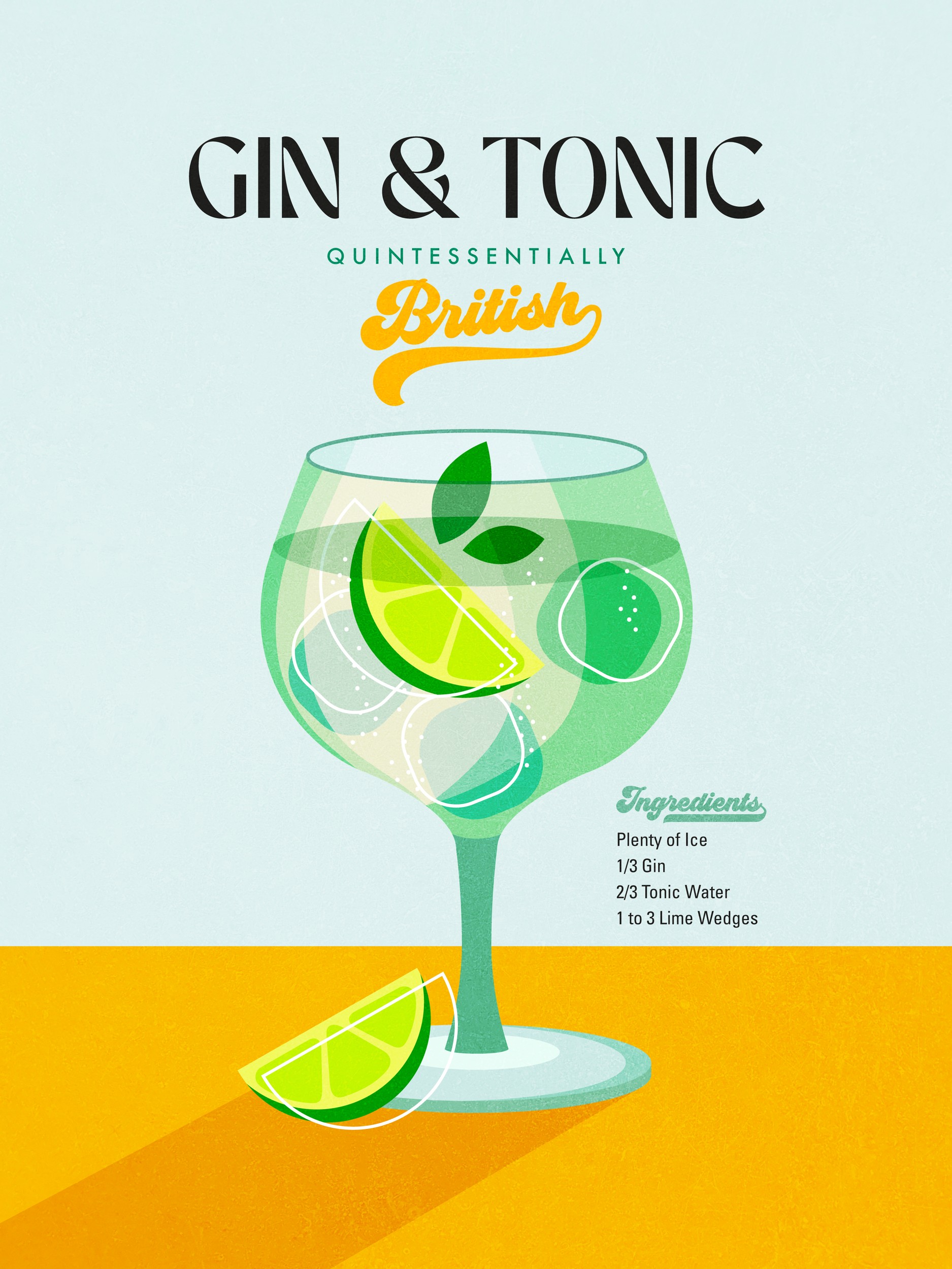 British Gin & Tonic by Dominique Vari — canvas wall art