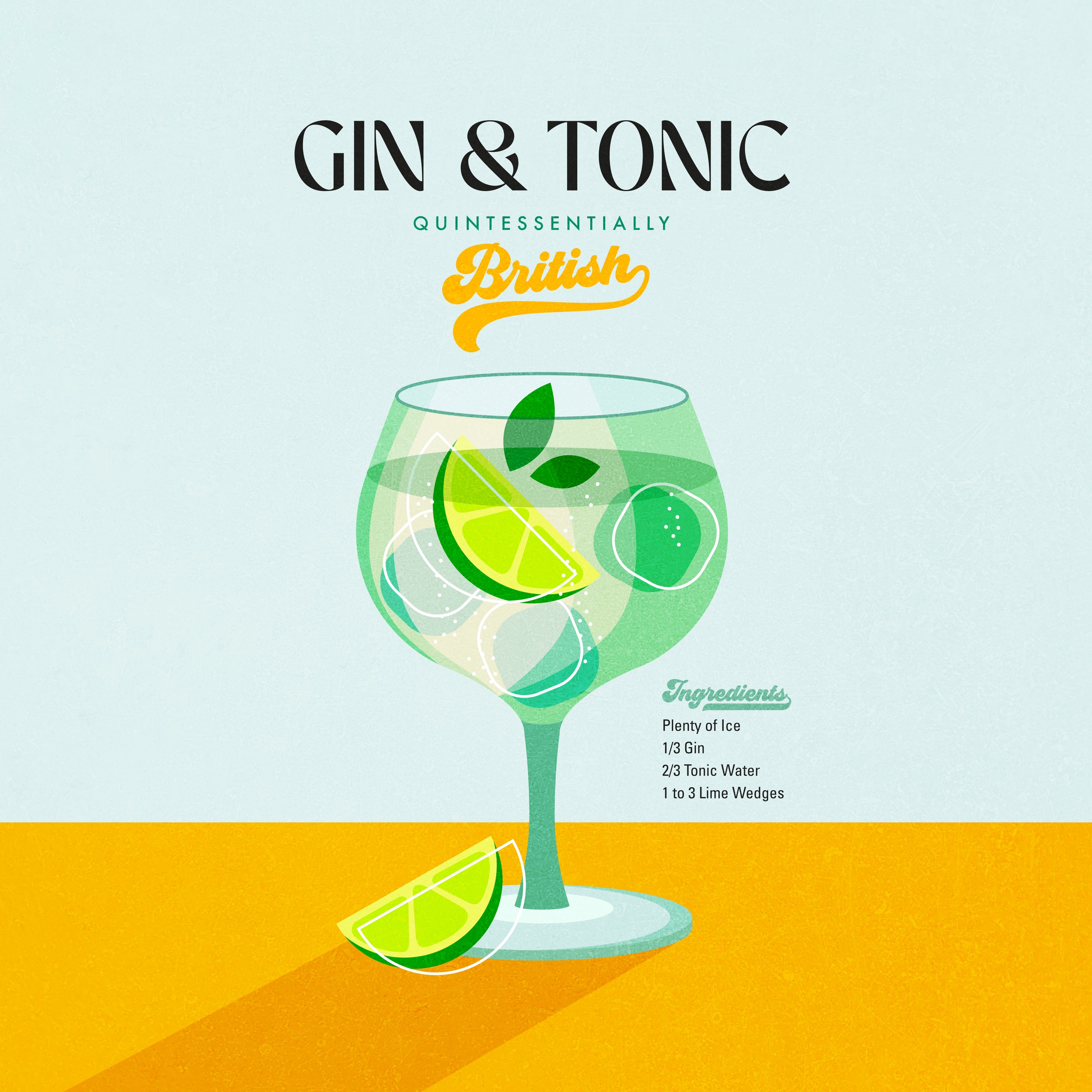 Quintessentially British Gin Tonic by Dominique Vari — canvas wall art