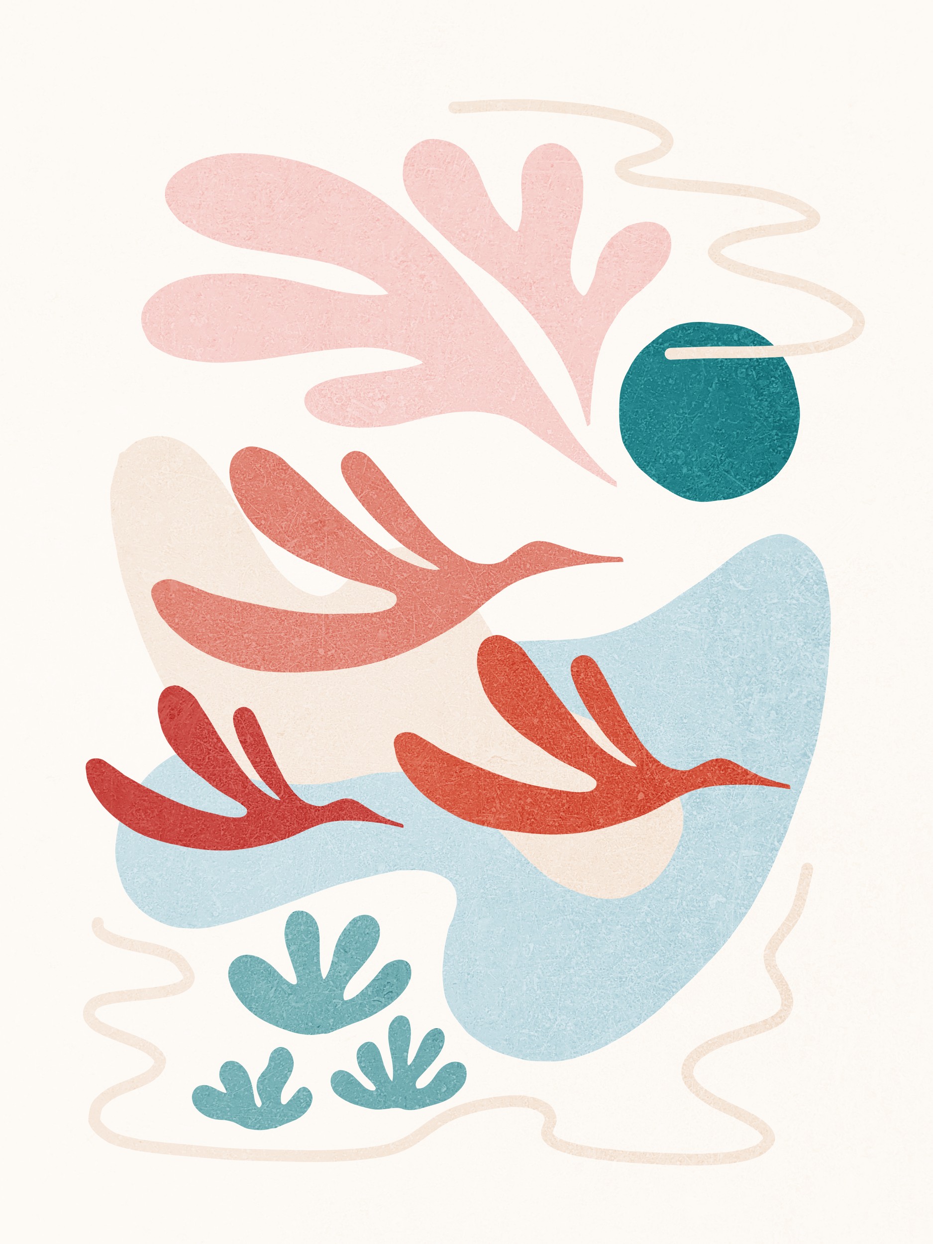 Abstract Birds Flight by Dominique Vari — canvas wall art