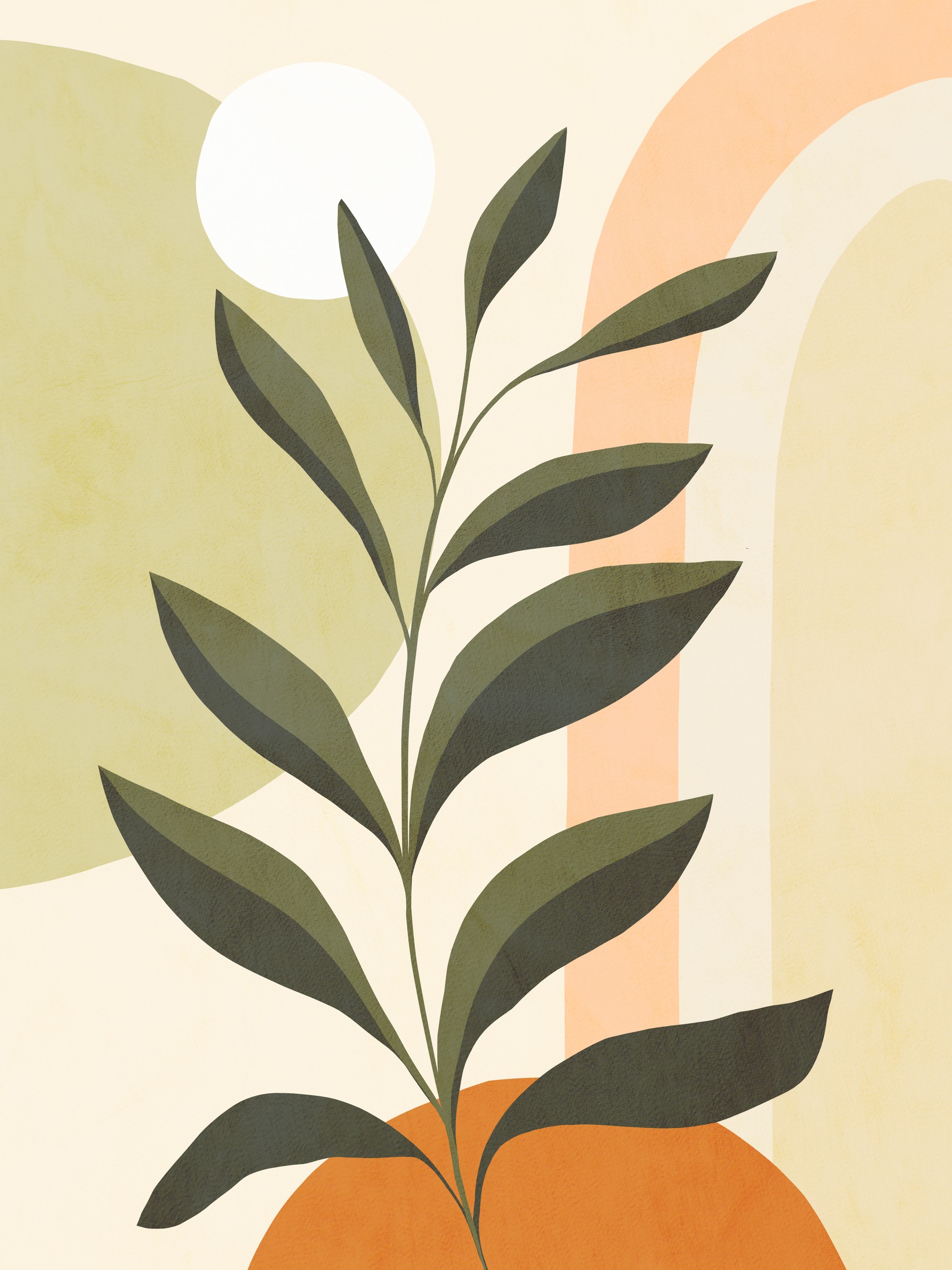 Dv 21.10 11 Earthy Tropical Foliage 1 Hr Jewel by Dominique Vari — canvas wall art