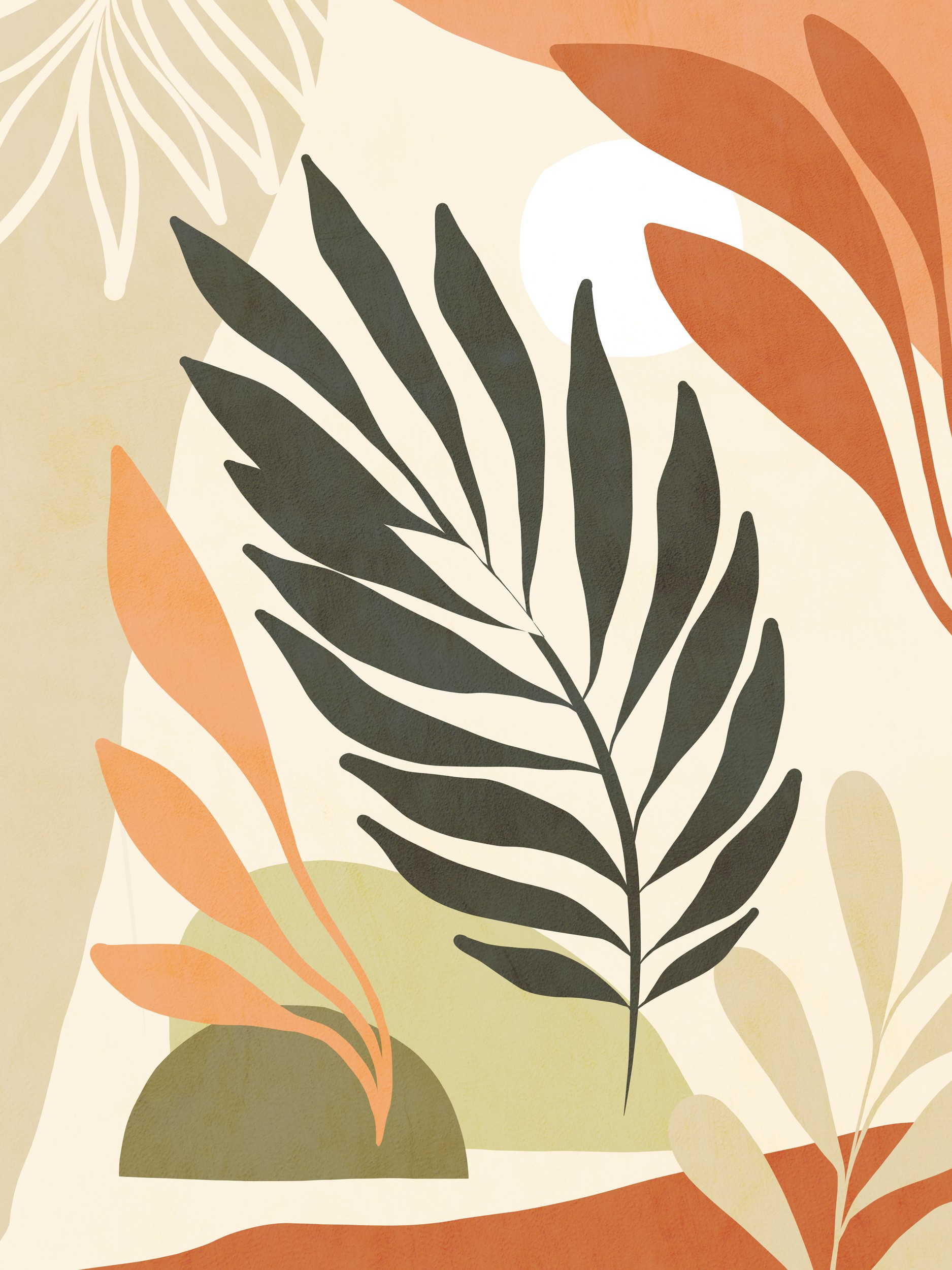 Abstract Tropical Leaves by Dominique Vari — canvas wall art