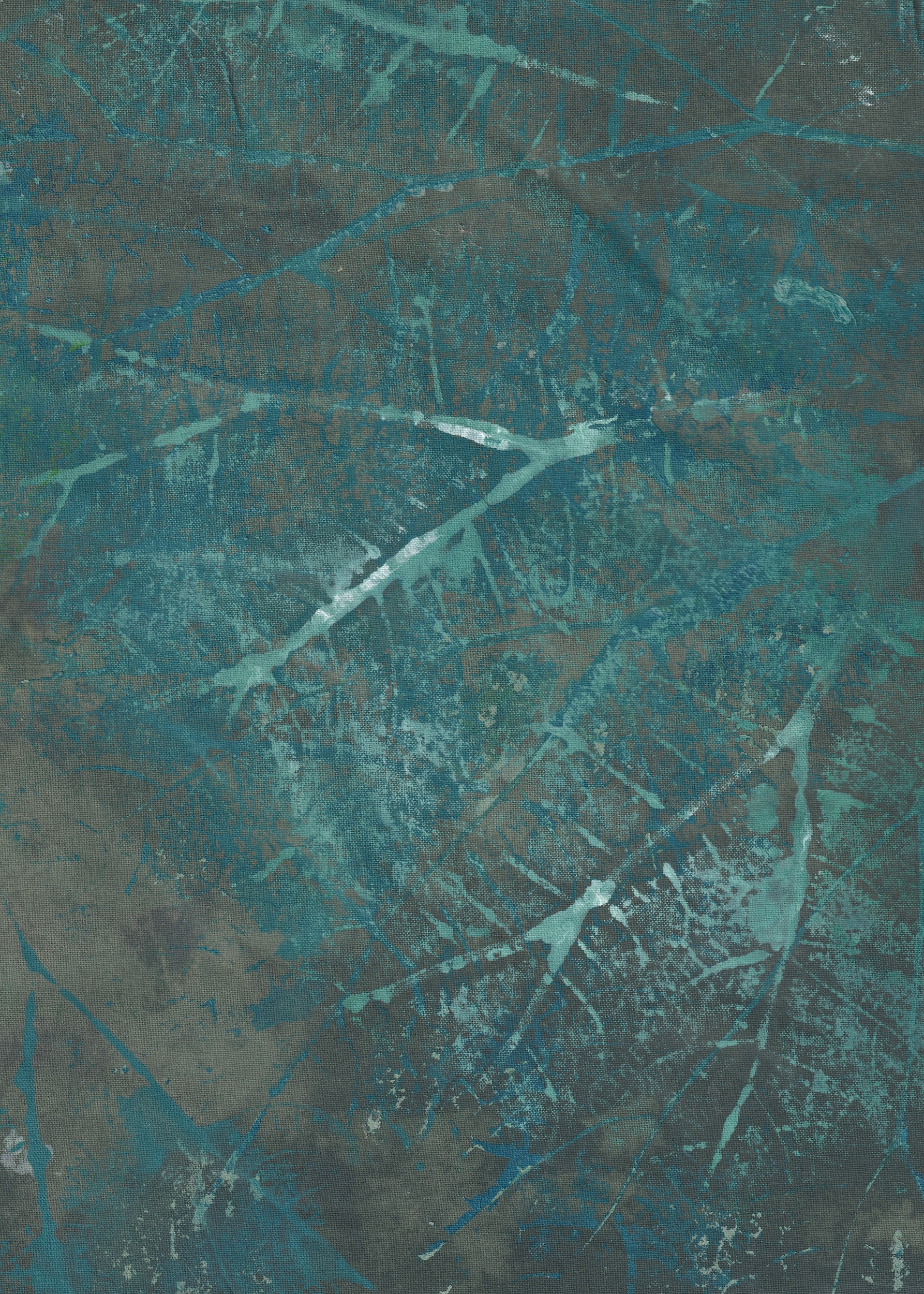 Deep Teal Abstract Texture by Maira Ribena — canvas wall art