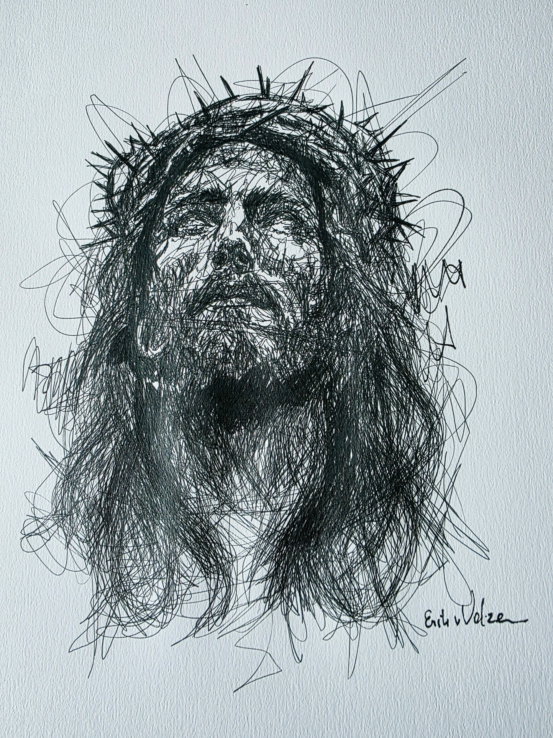Jesus Crown Of Thorns by Erik Van Velzen — canvas wall art