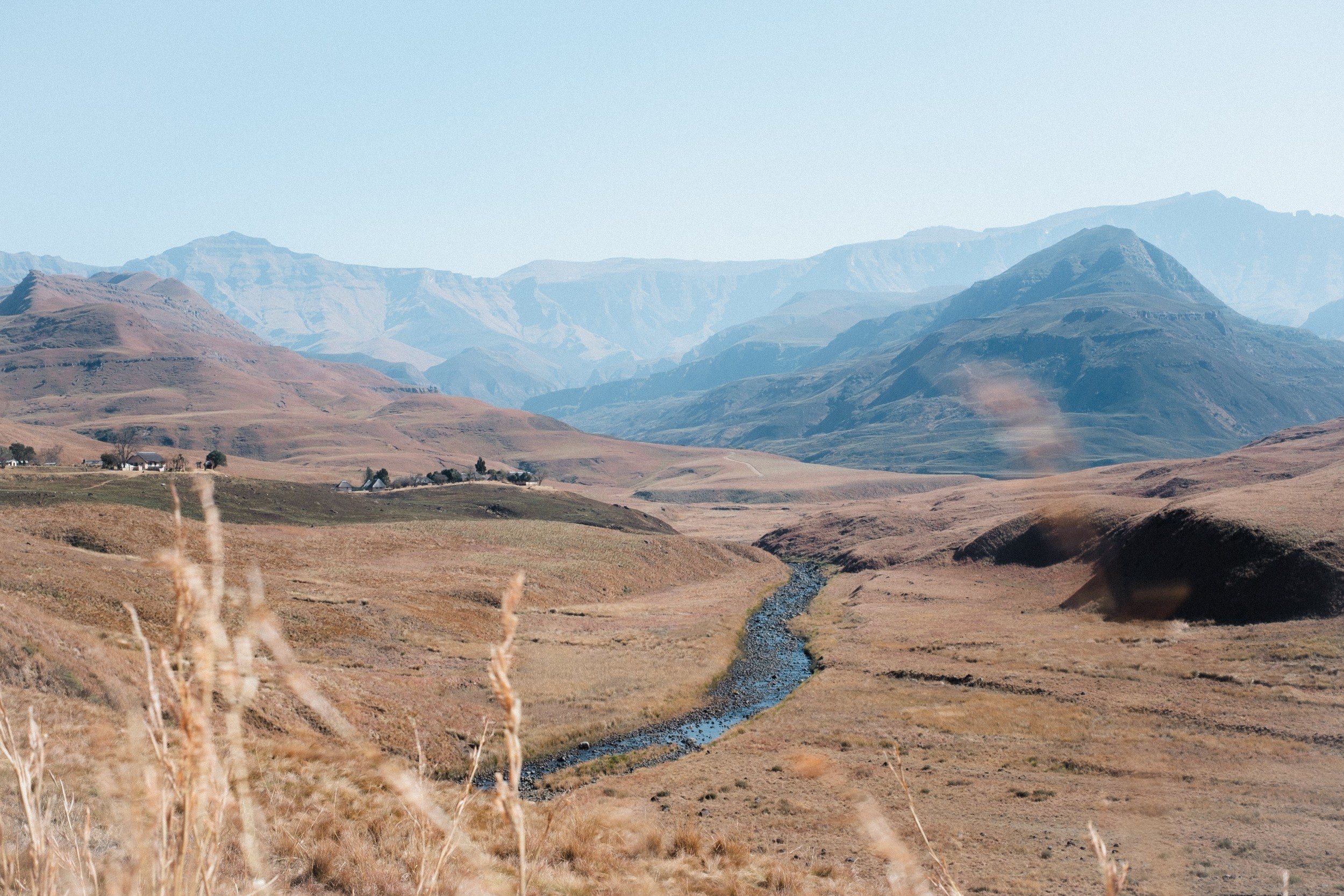 Vast Mountain River Valley by Jesse Greaves — canvas wall art