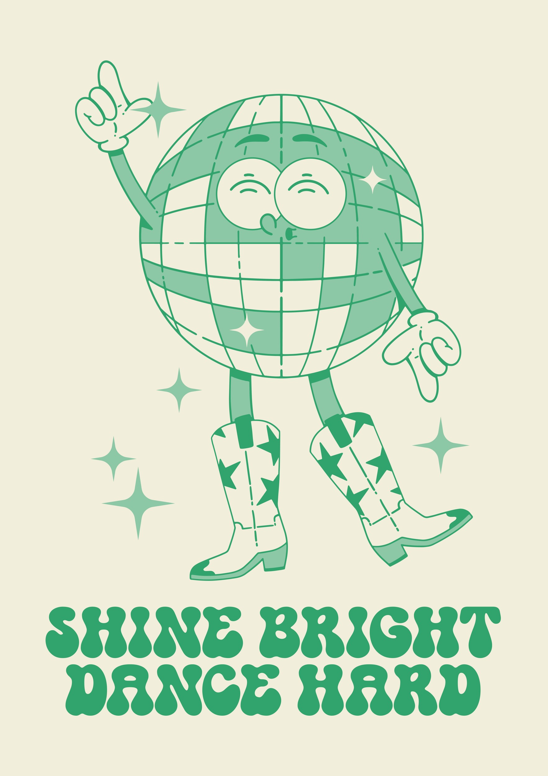 Shine Bright Dance Hard by Alina Shulhouskaya — canvas wall art