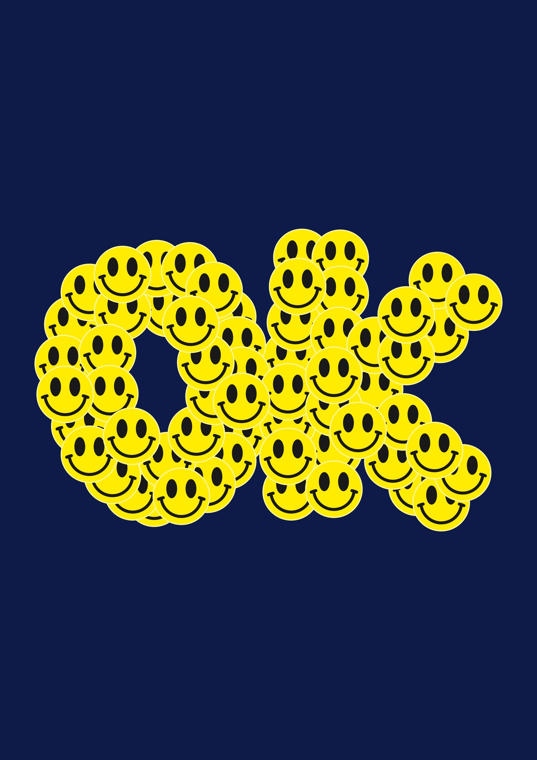 Smiley Faces OK by Alina Shulhouskaya — canvas wall art