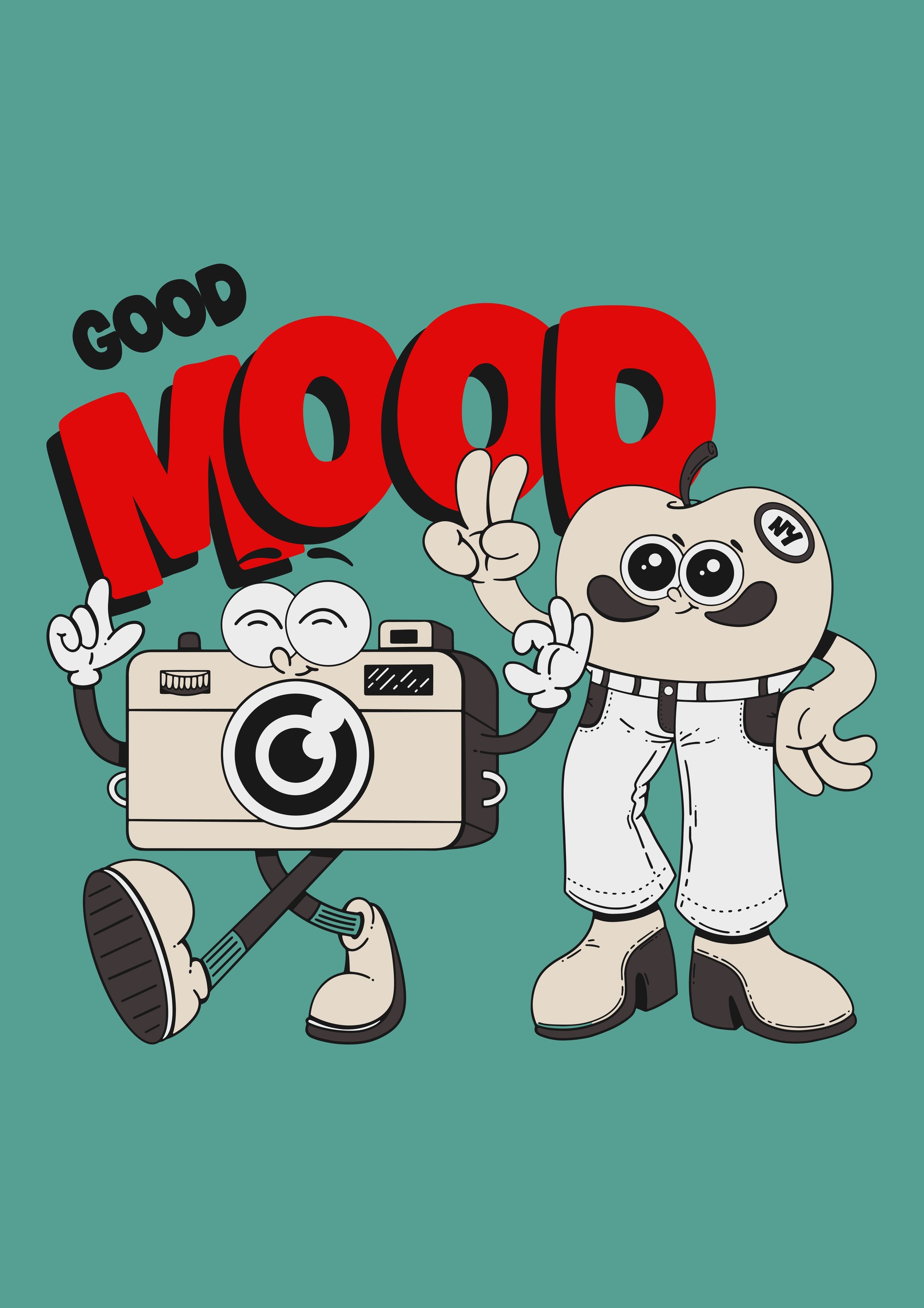Good Mood Friends by Alina Shulhouskaya — canvas wall art