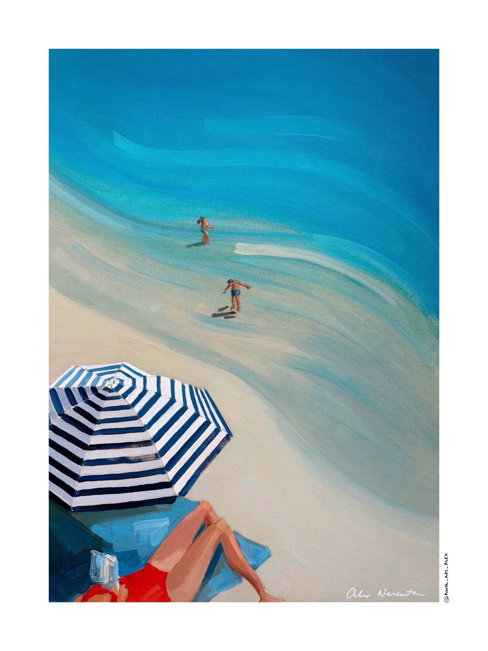 Summer Beach Day by Alex Nereuta — canvas wall art
