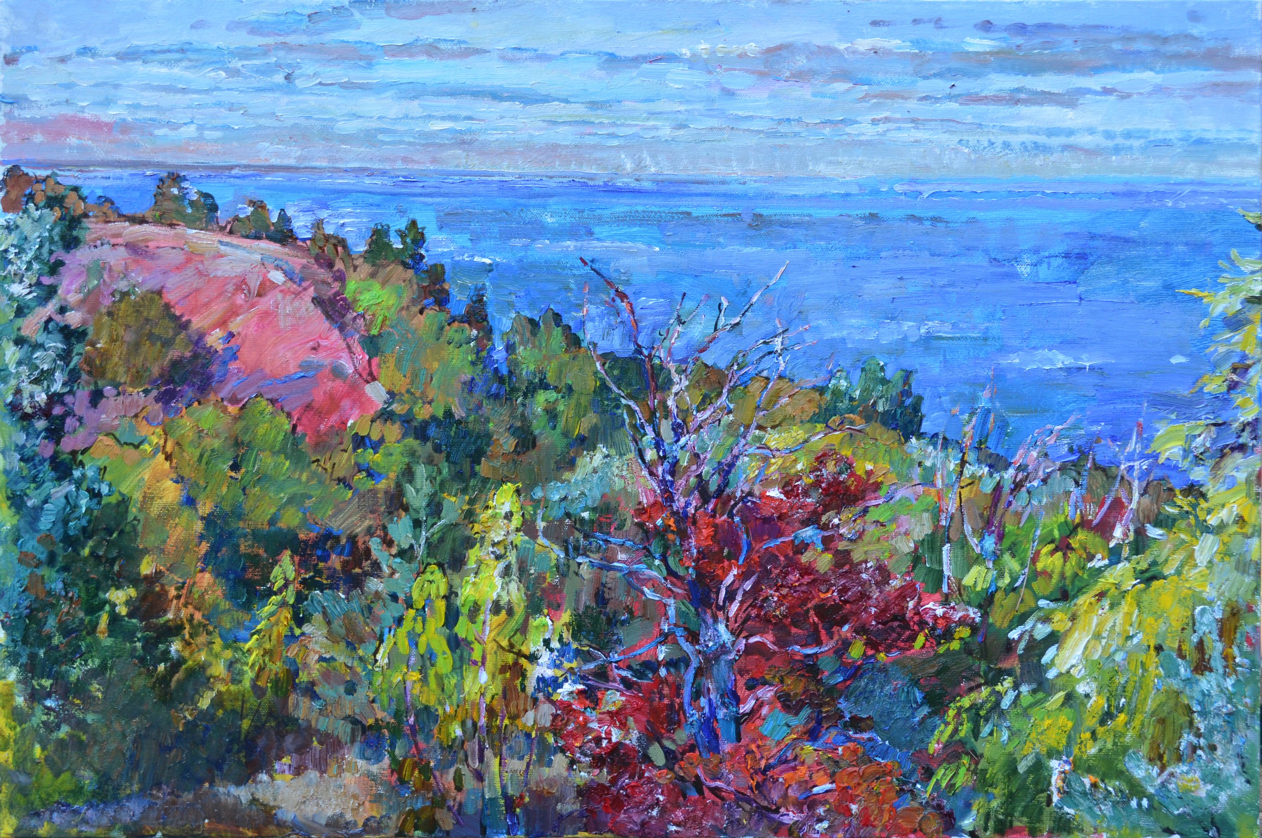 Vibrant Coastal Landscape by Andrii Kutsachenko — canvas wall art