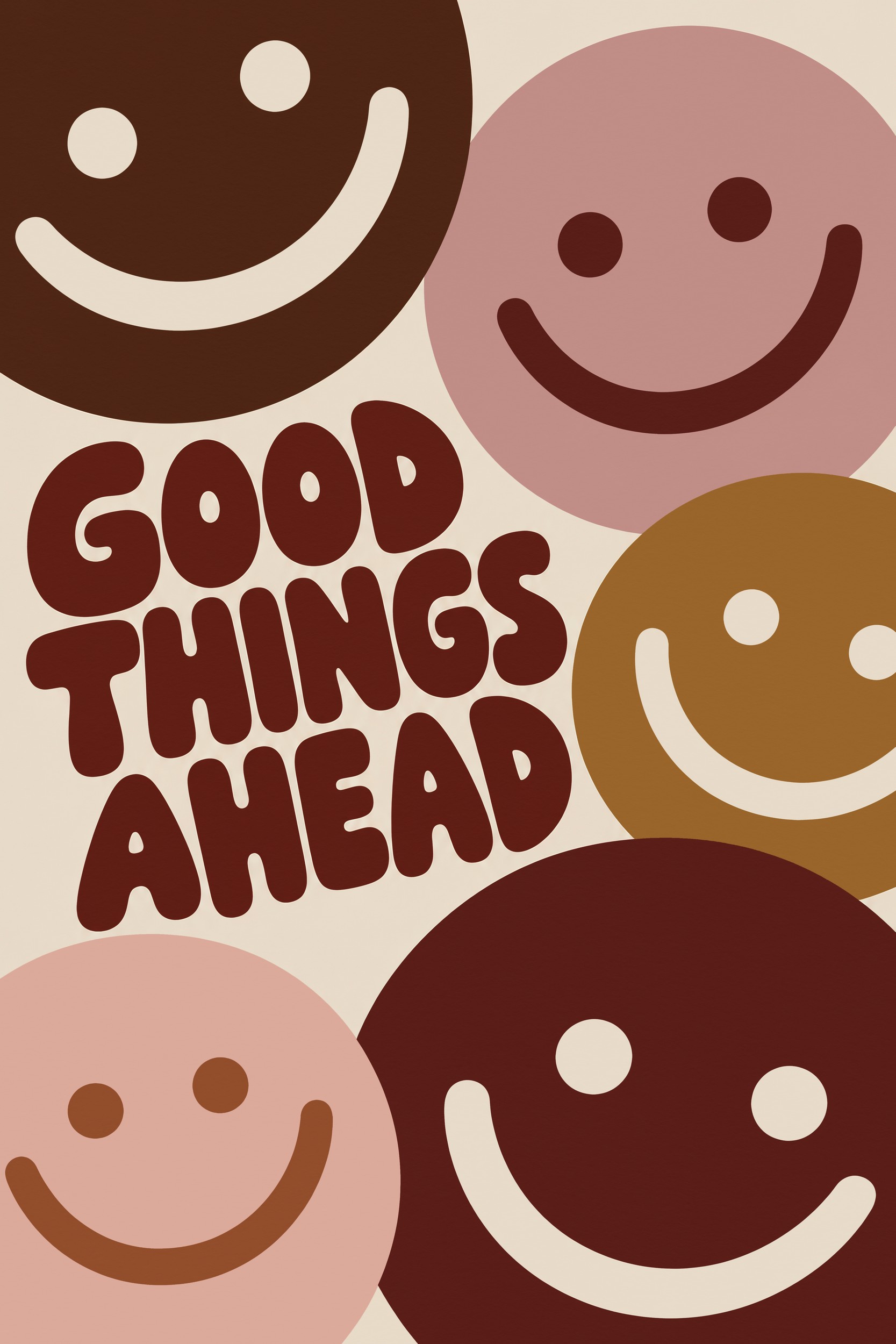 Good Things Ahead Smileys by Treechild — canvas wall art
