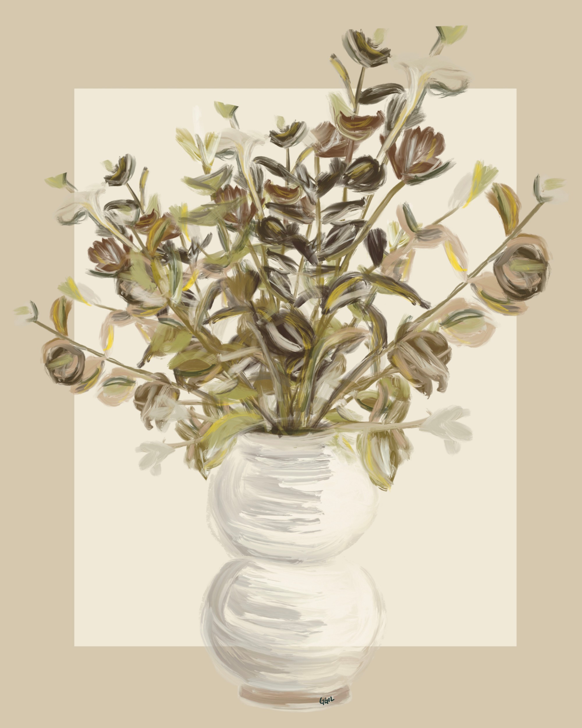 Modern Botanical Still Life by GIovanna Gil Alves — canvas wall art