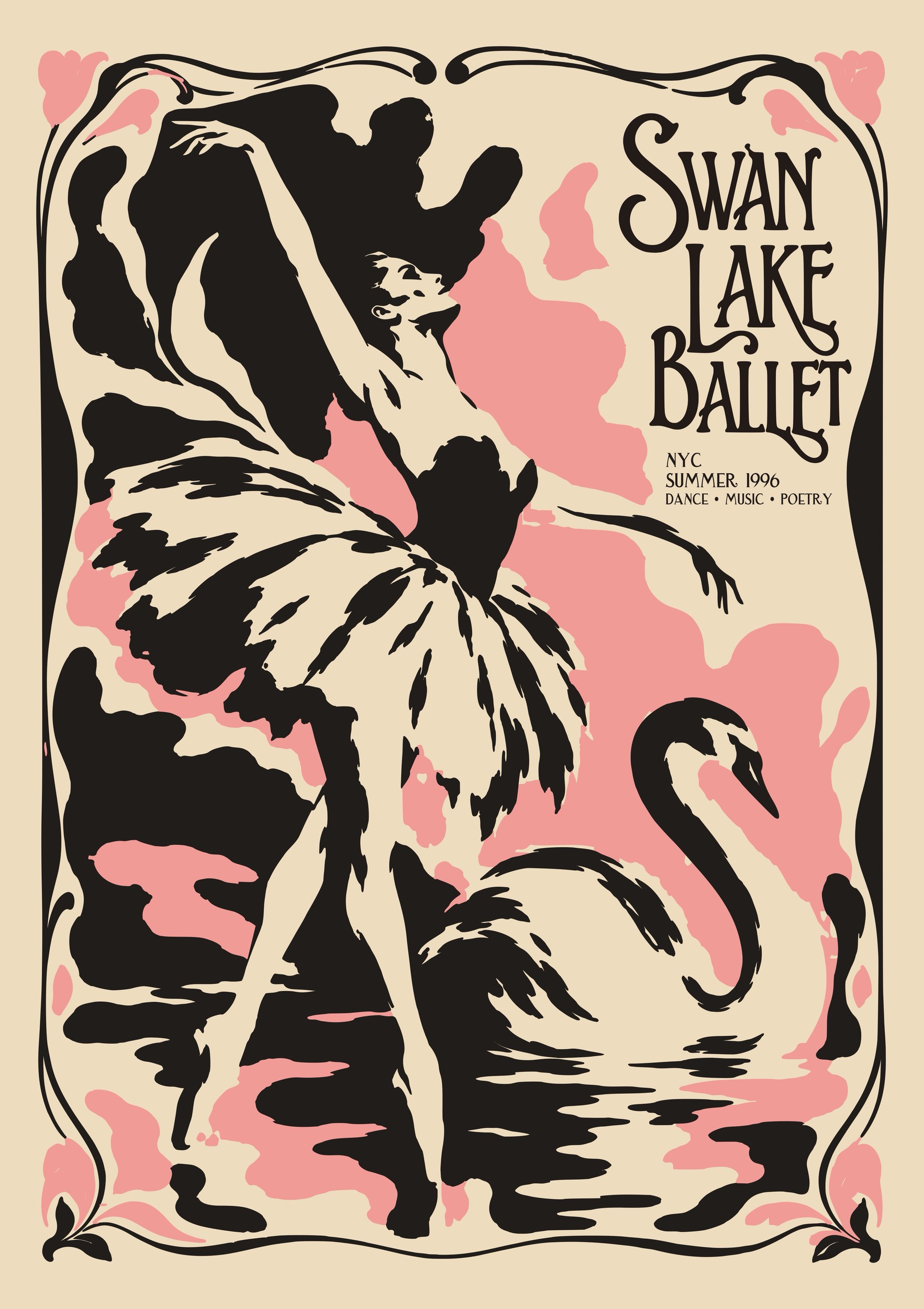 Swan Lake Ballerina by Patryk Krygowski — canvas wall art