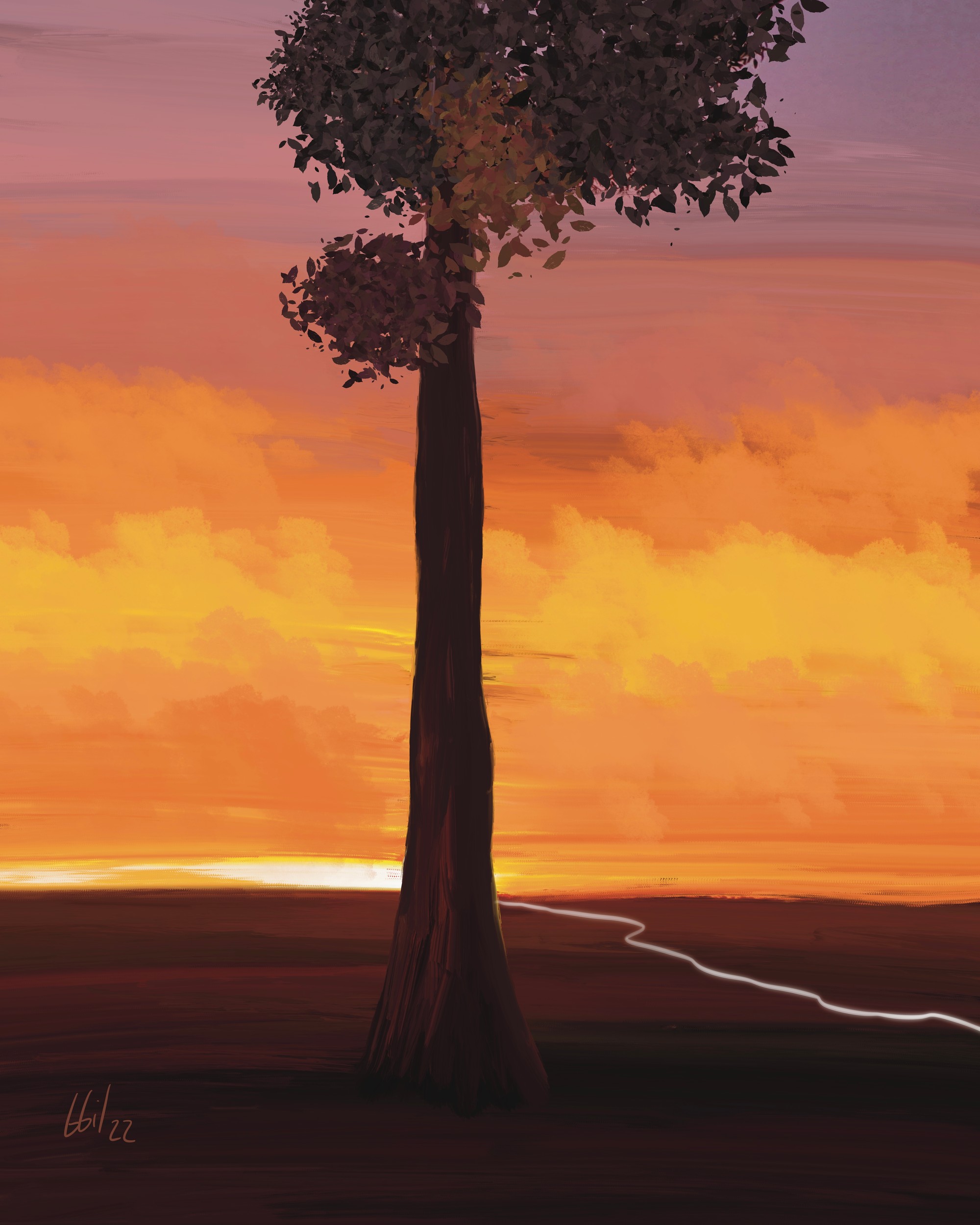 Vibrant Sunset Path by GIovanna Gil Alves — canvas wall art