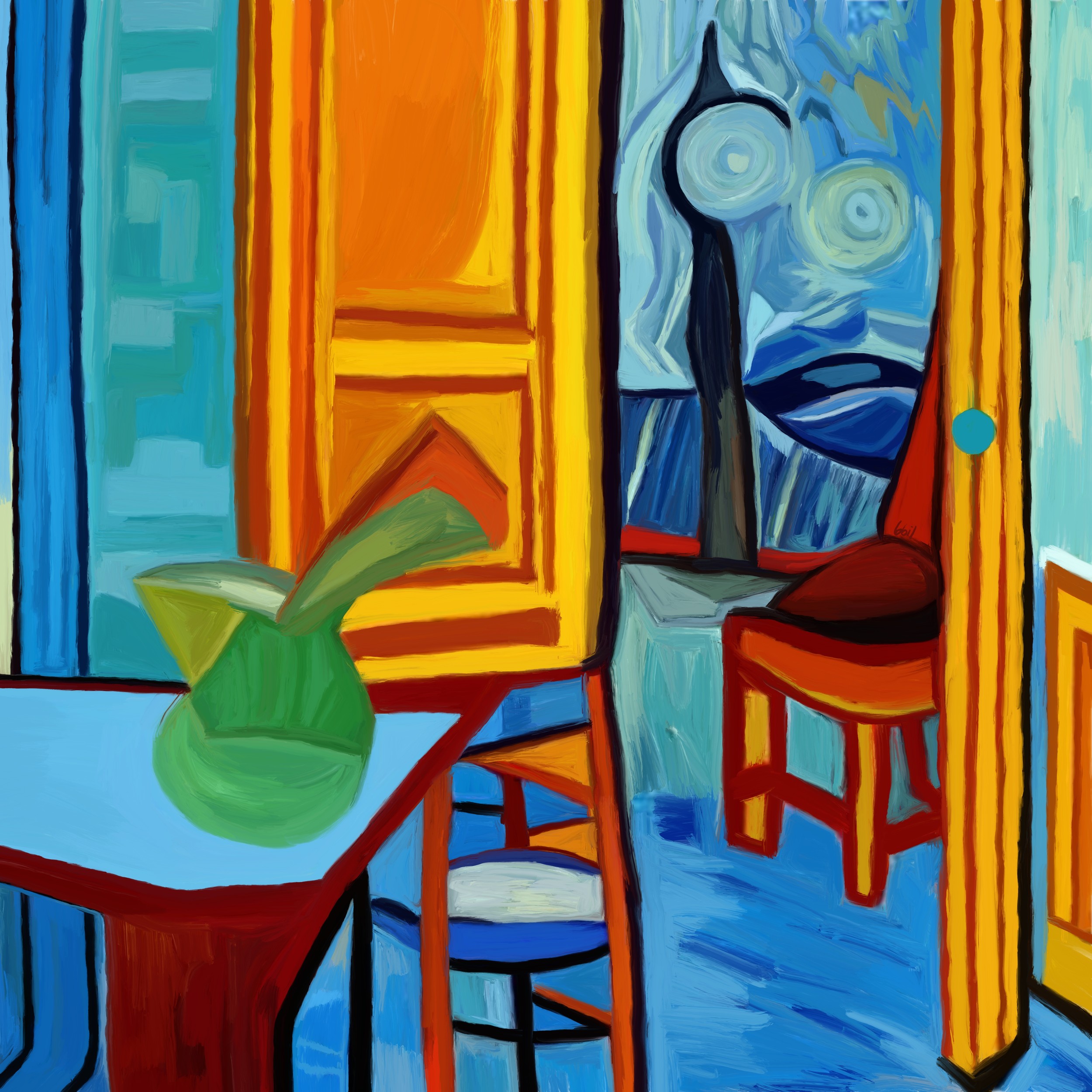 Vibrant Interior View by GIovanna Gil Alves — canvas wall art