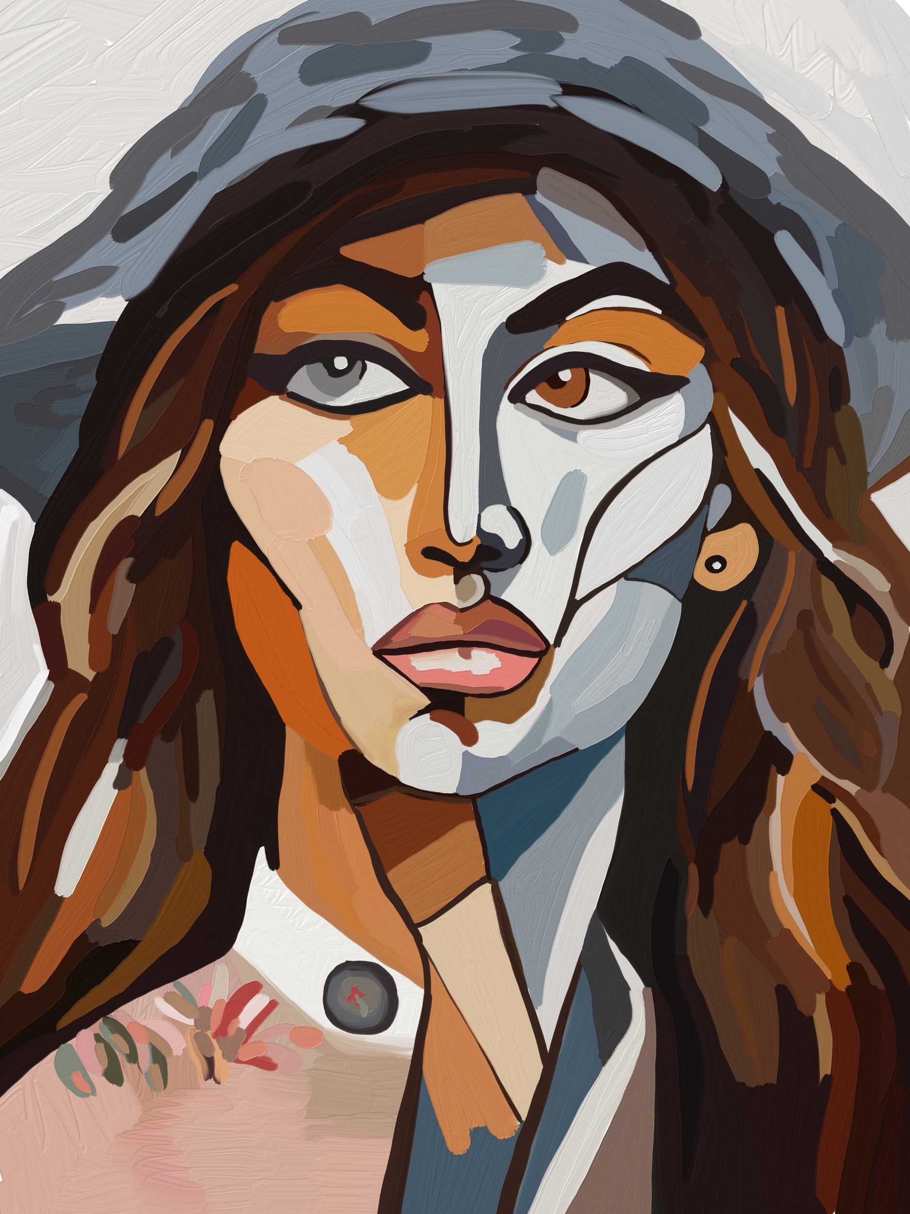 Modern Woman Portrait by GIovanna Gil Alves — canvas wall art