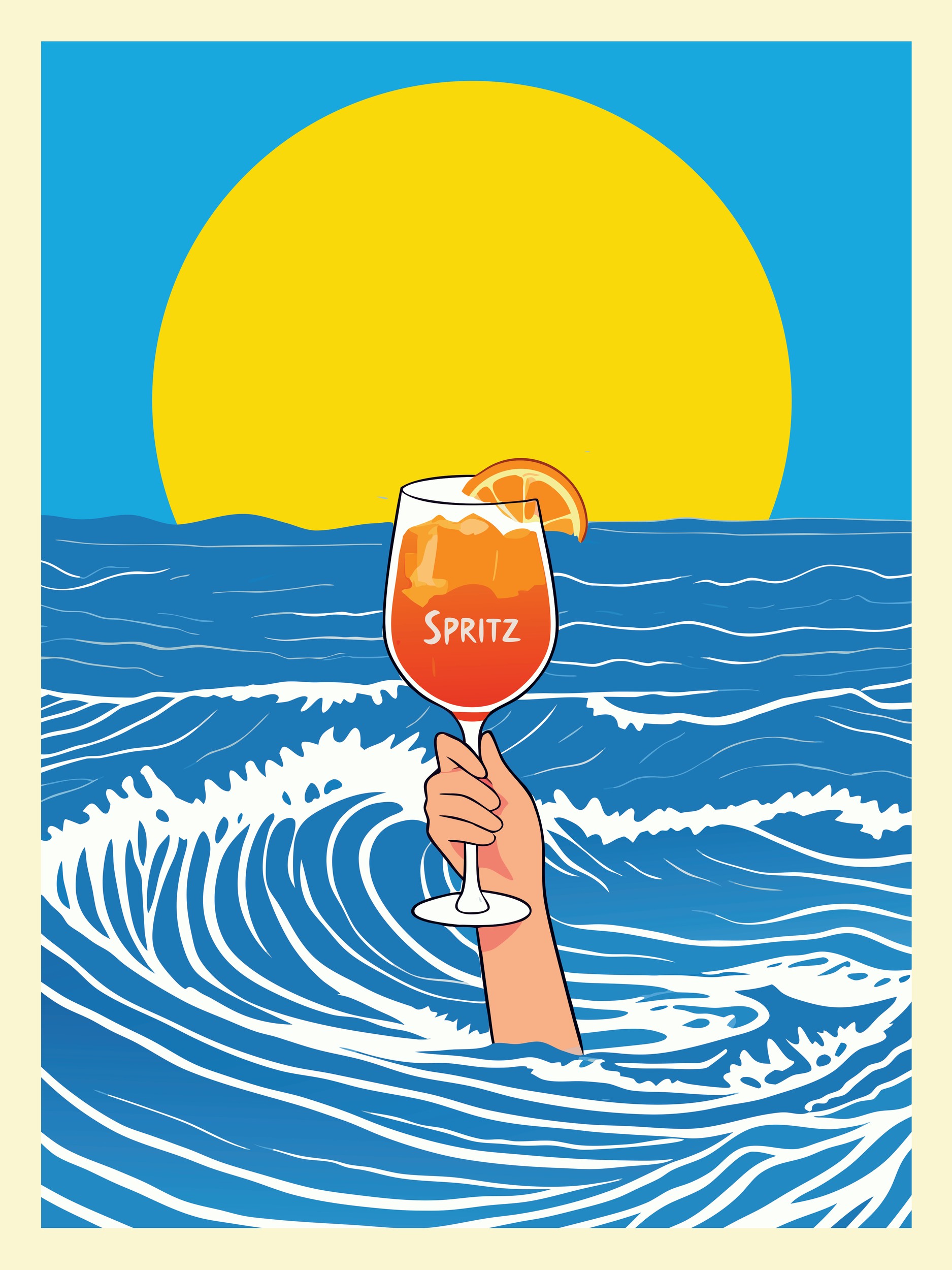 Summer Spritz Ocean by WallChart Art Studio — canvas wall art