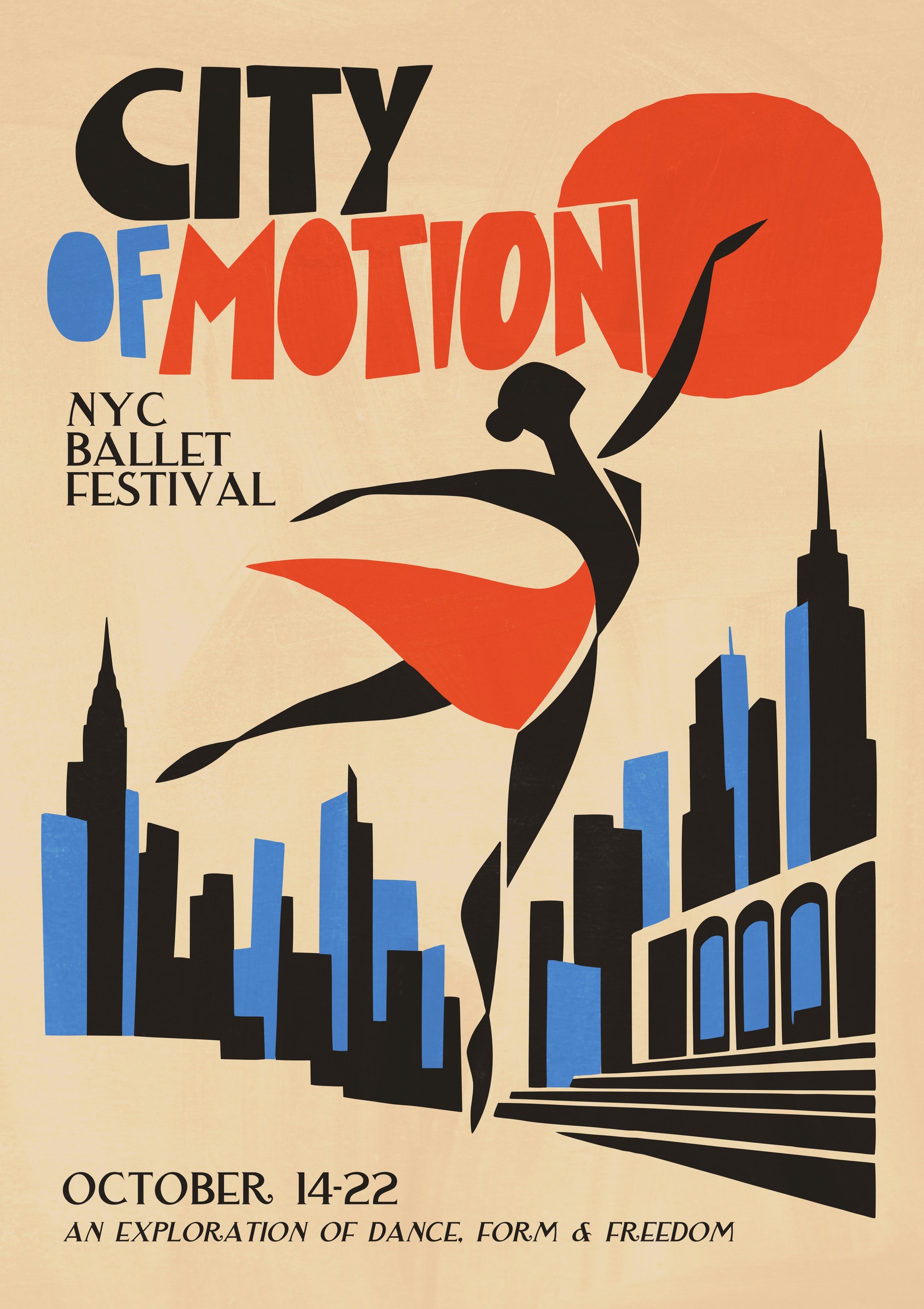 Urban Ballet Dancer by Patryk Krygowski — canvas wall art