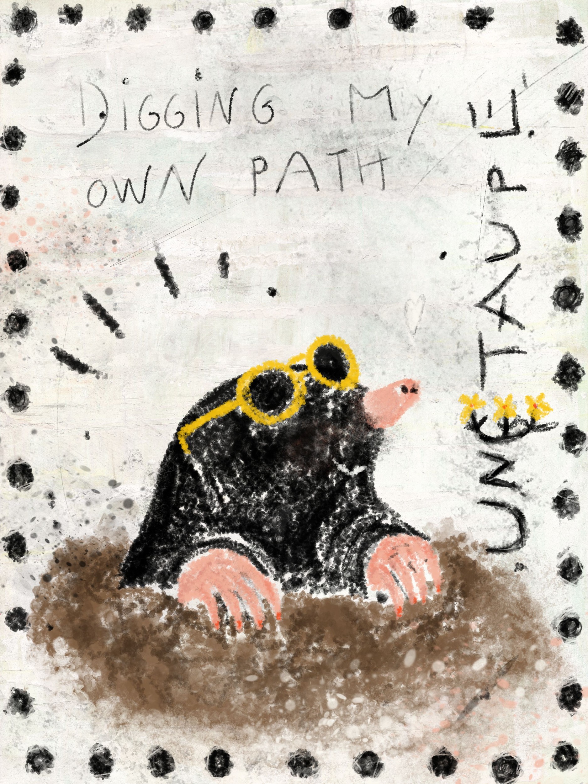 Digging My Own Path by Annick — canvas wall art