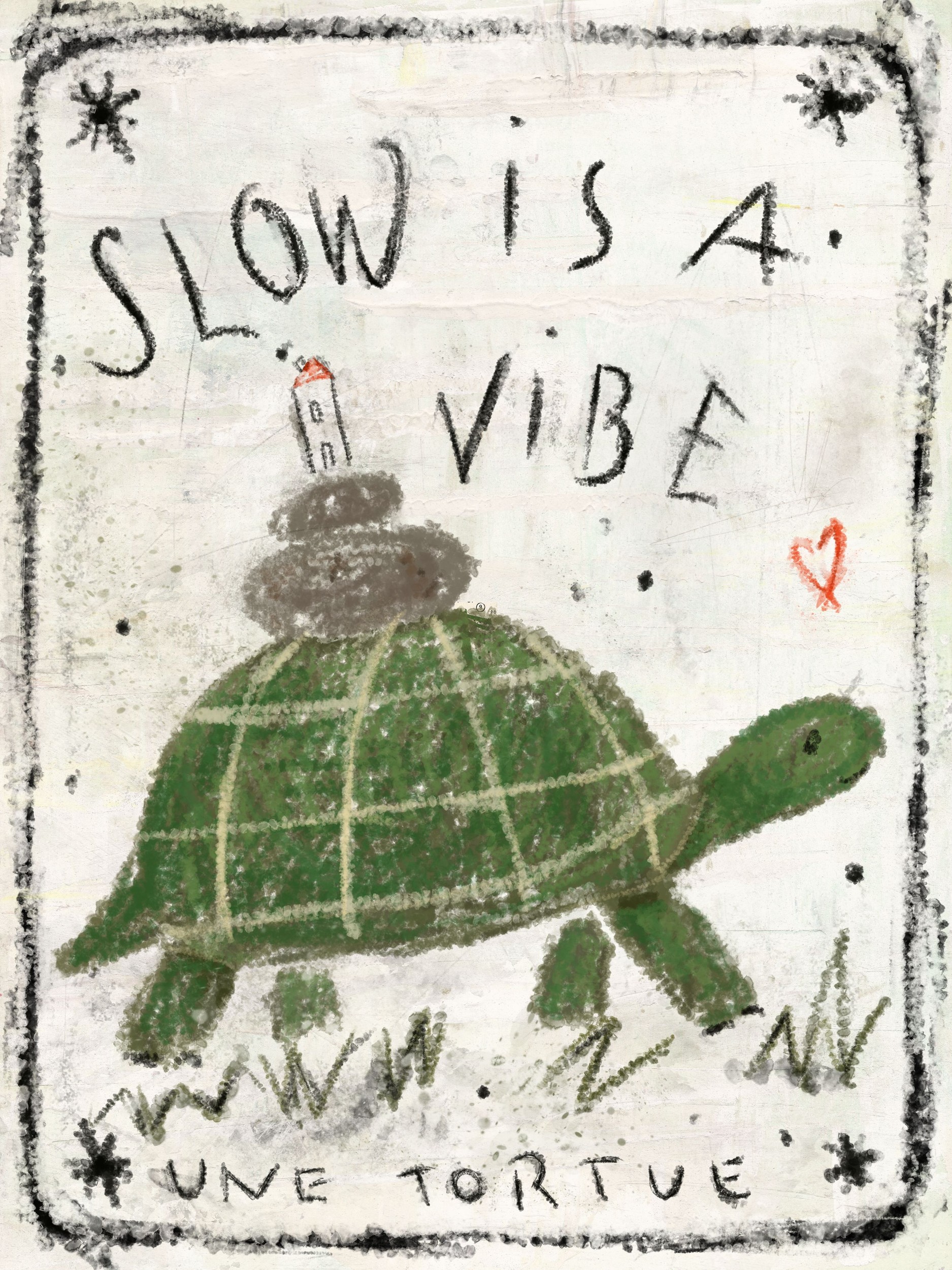Slow Is A Vibe by Annick — canvas wall art