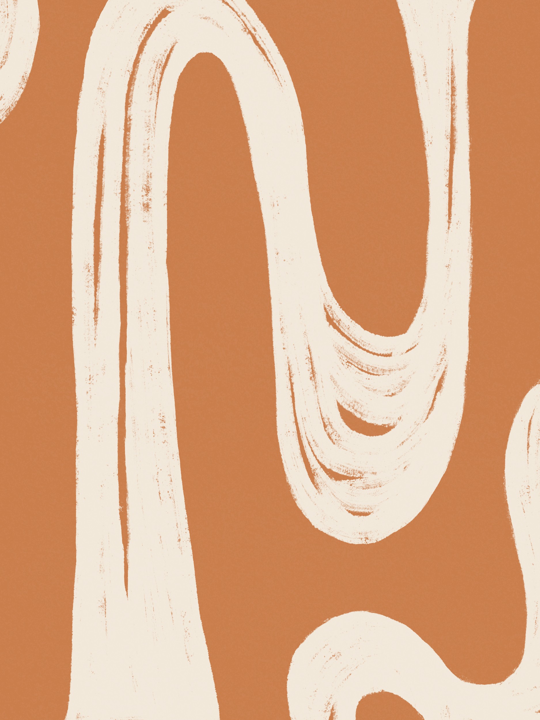 Organic Terracotta Curves by Krisztina Jung — canvas wall art