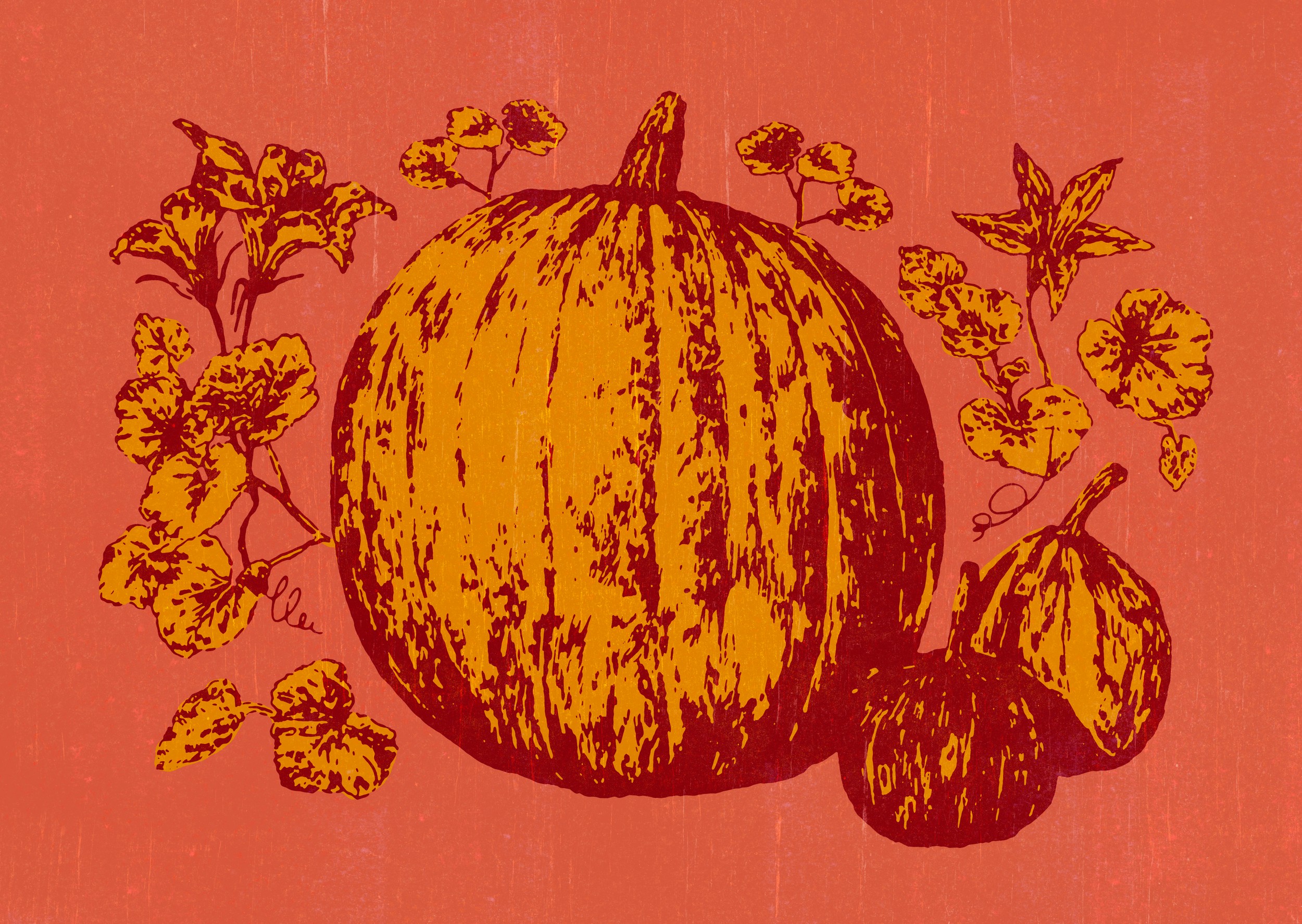 Harvest Pumpkin Still Life by Katariina Kosunen — canvas wall art