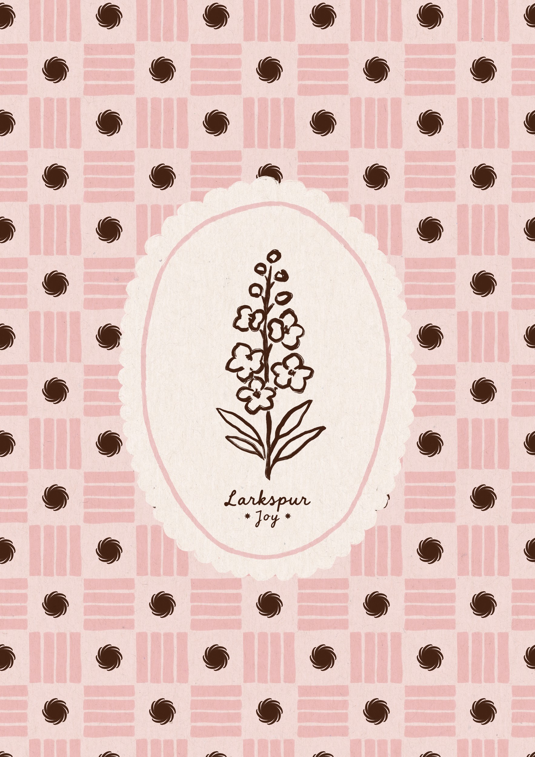 Larkspur Joy Illustration by Katarzyna Gąsiorowska — canvas wall art