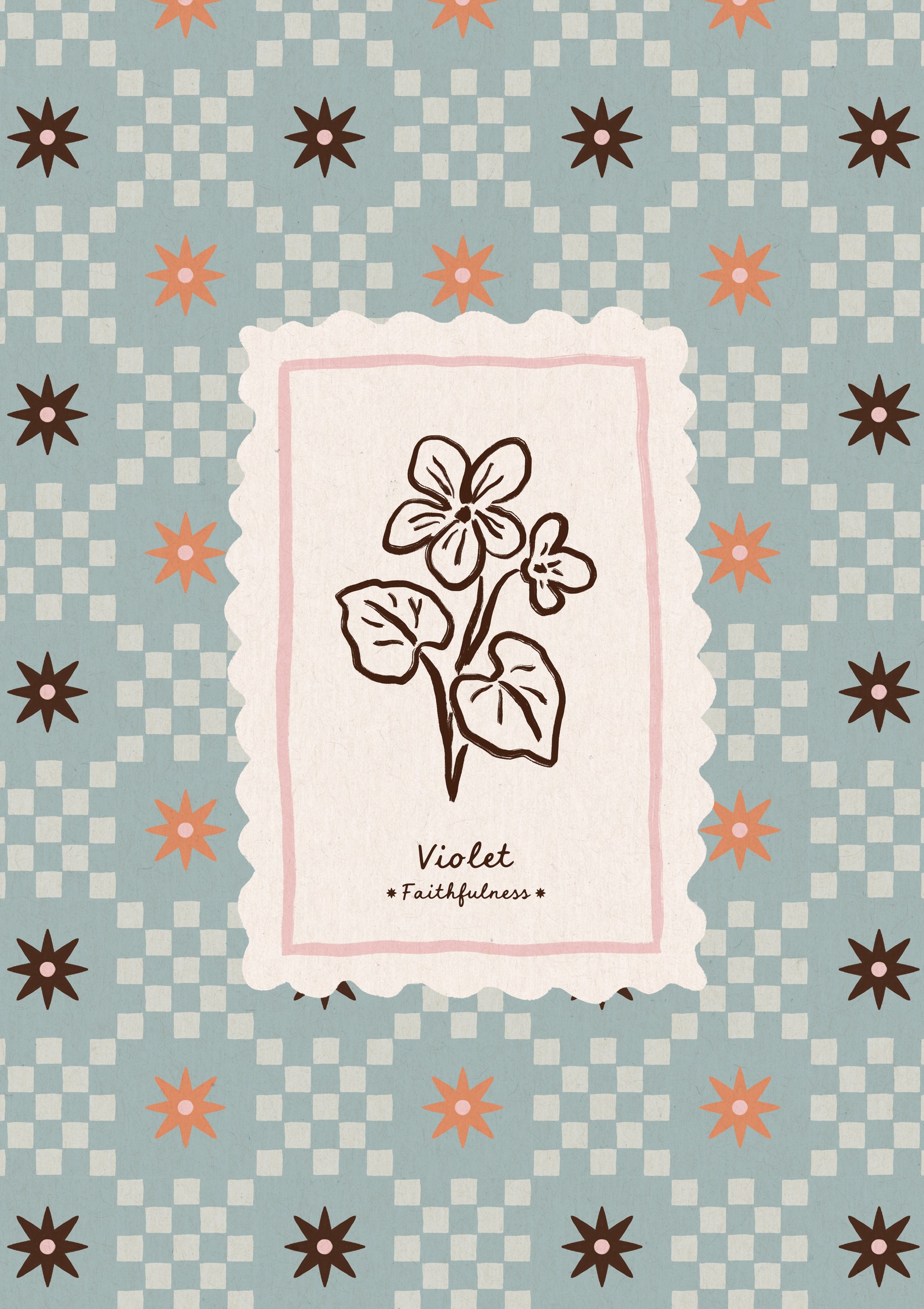 Vintage Violet Flower by Katarzyna Gąsiorowska — canvas wall art