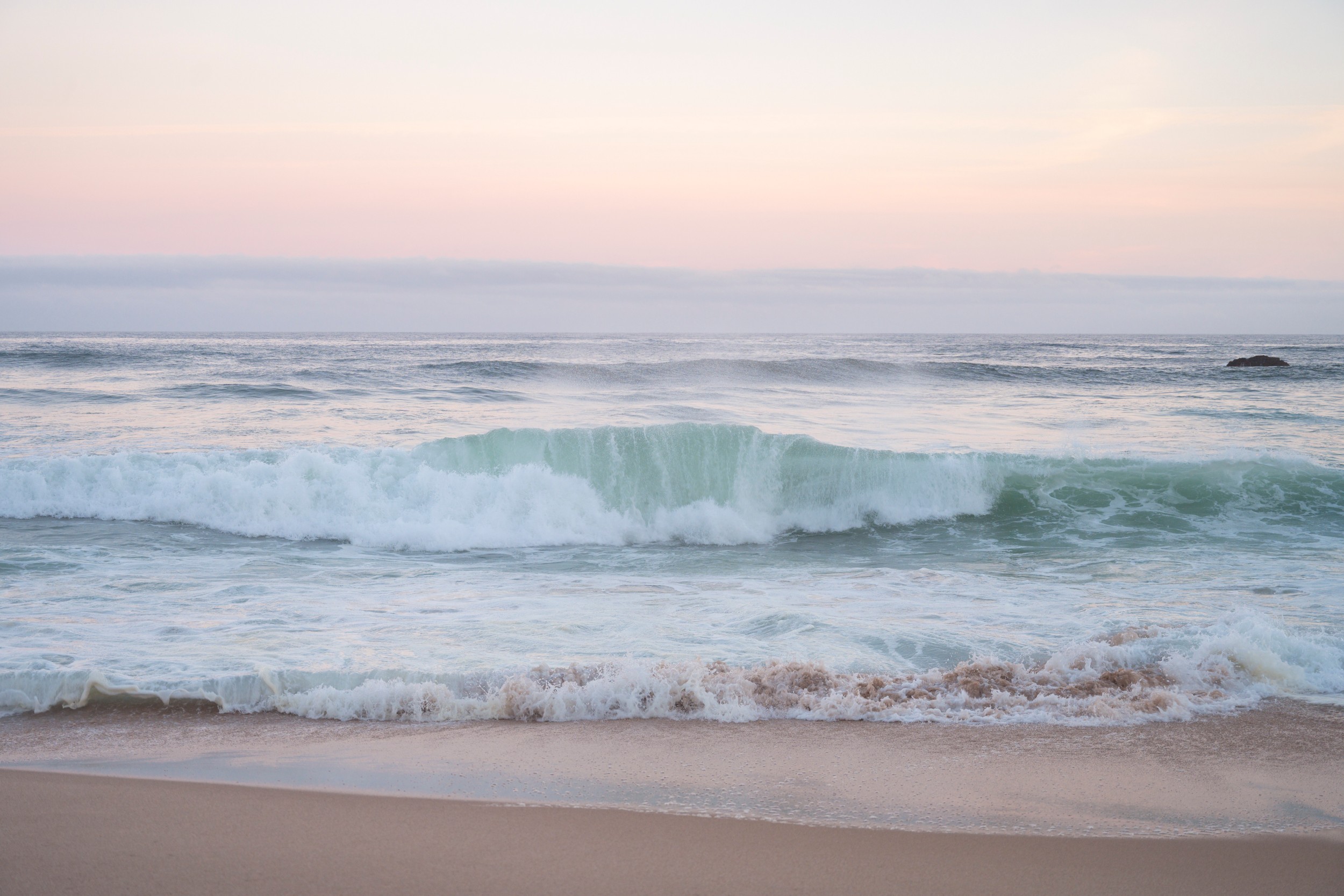 Pastel Ocean Waves by Christa Stroo — canvas wall art