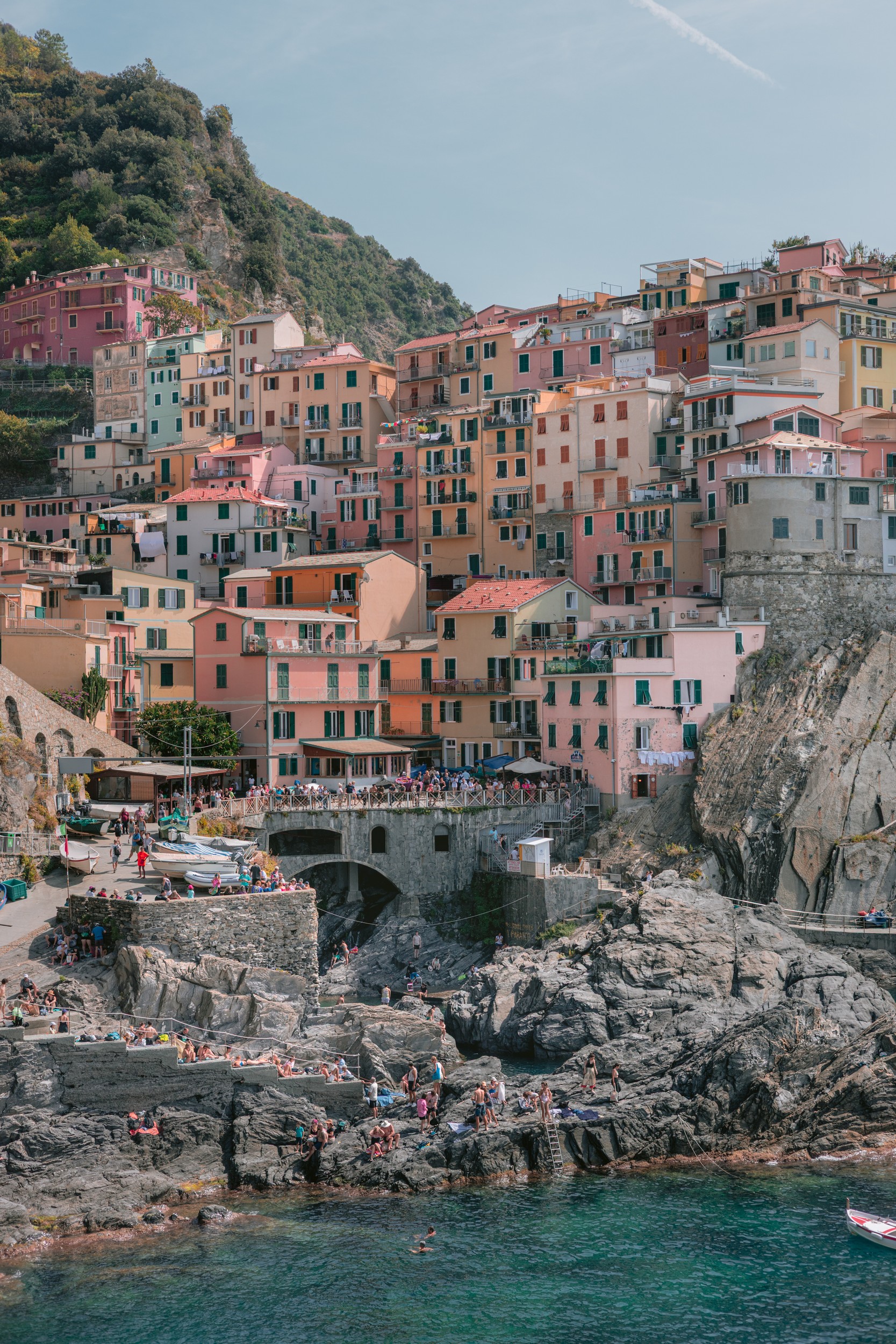 Colorful Manarola Seaside Village by HelloHappylife — canvas wall art
