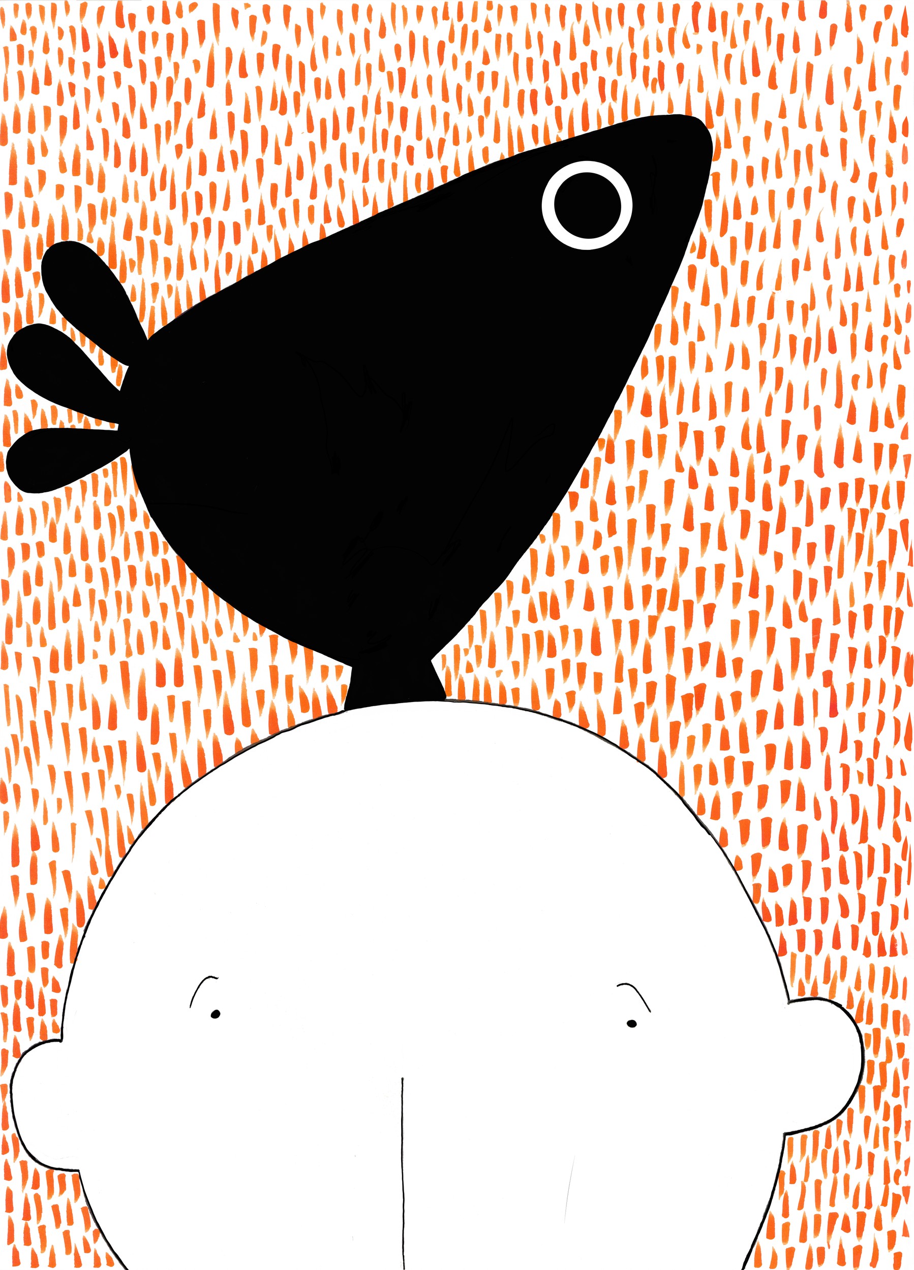 Whimsical Bird Head by Michael Disley — canvas wall art