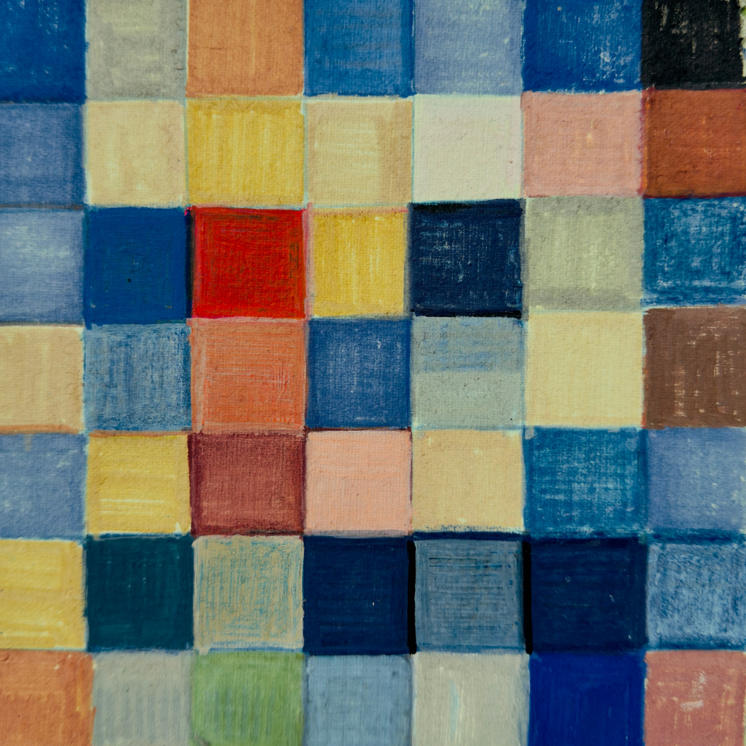 Colorful Abstract Grid by Arohika Verma — canvas wall art