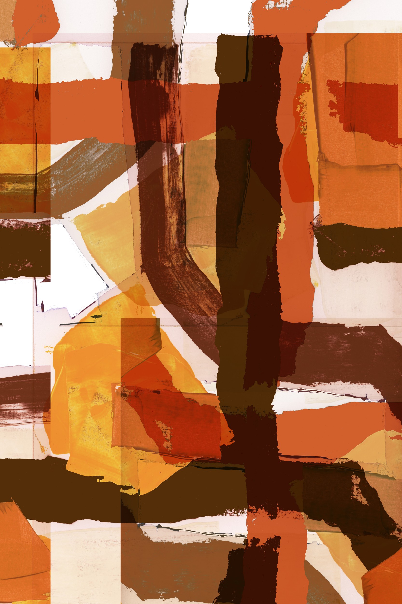 Warm Abstract Layers by cartissi — canvas wall art