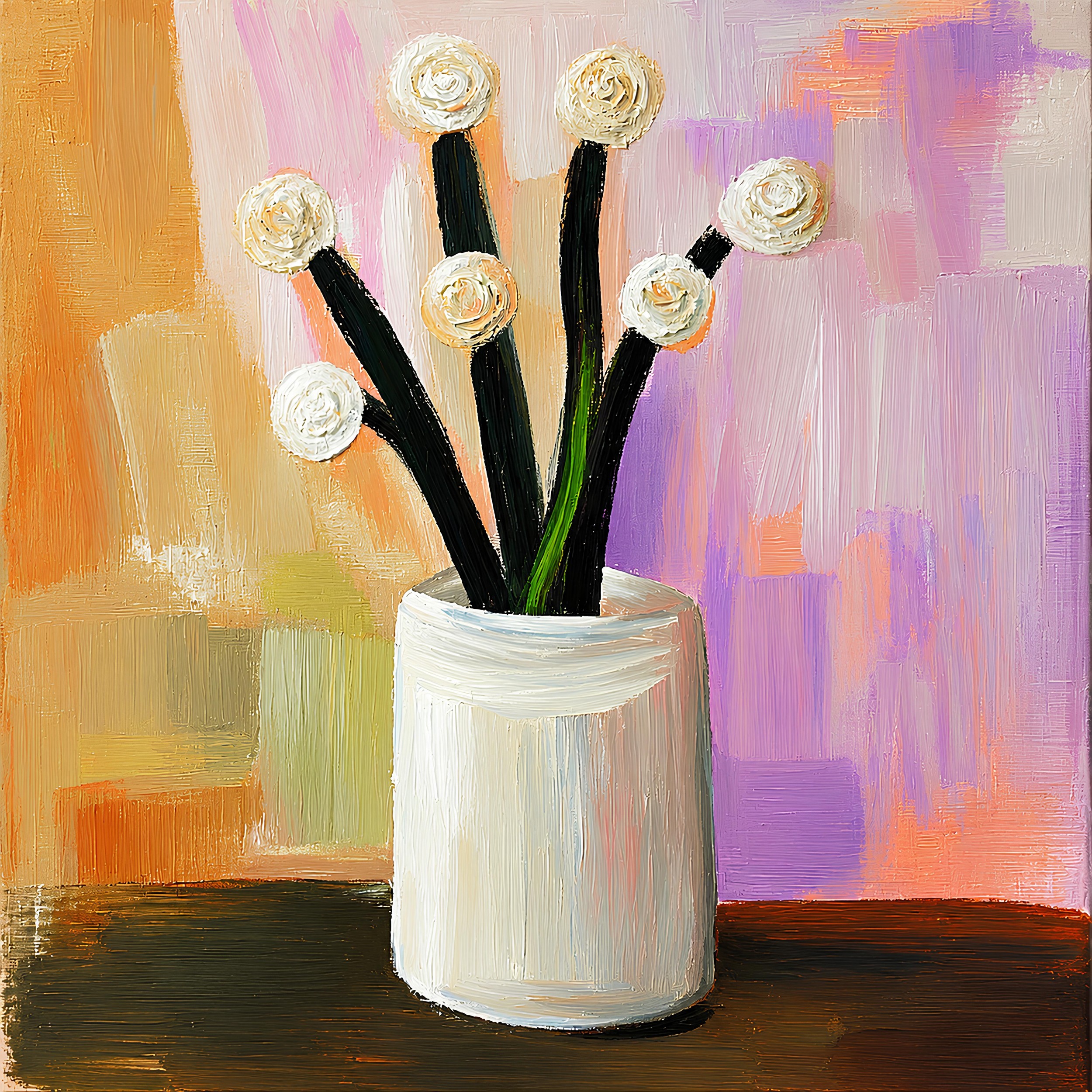 Vibrant Abstract Flowers by Avanesova Elena — canvas wall art