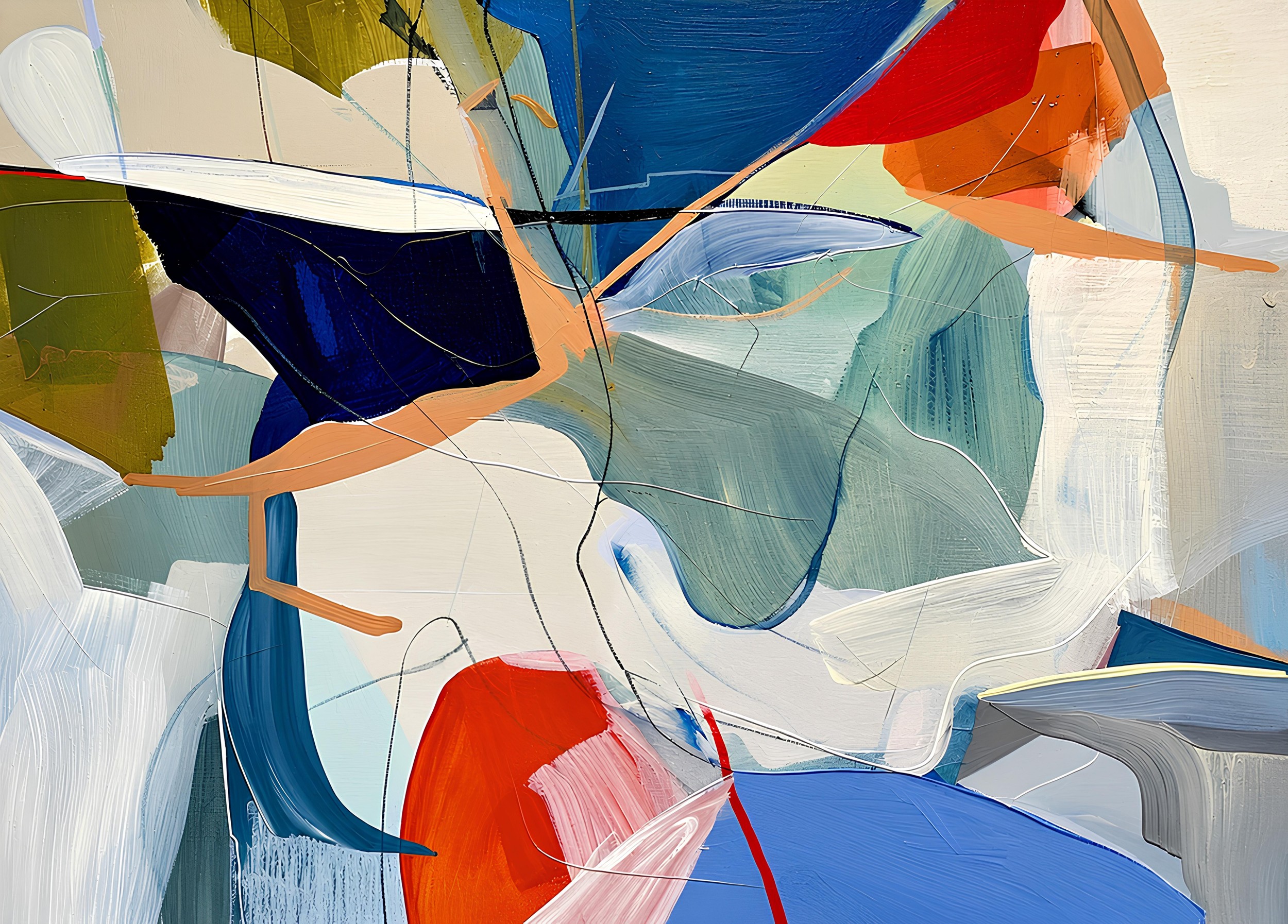 Vibrant Abstract Flow by Avanesova Elena — canvas wall art