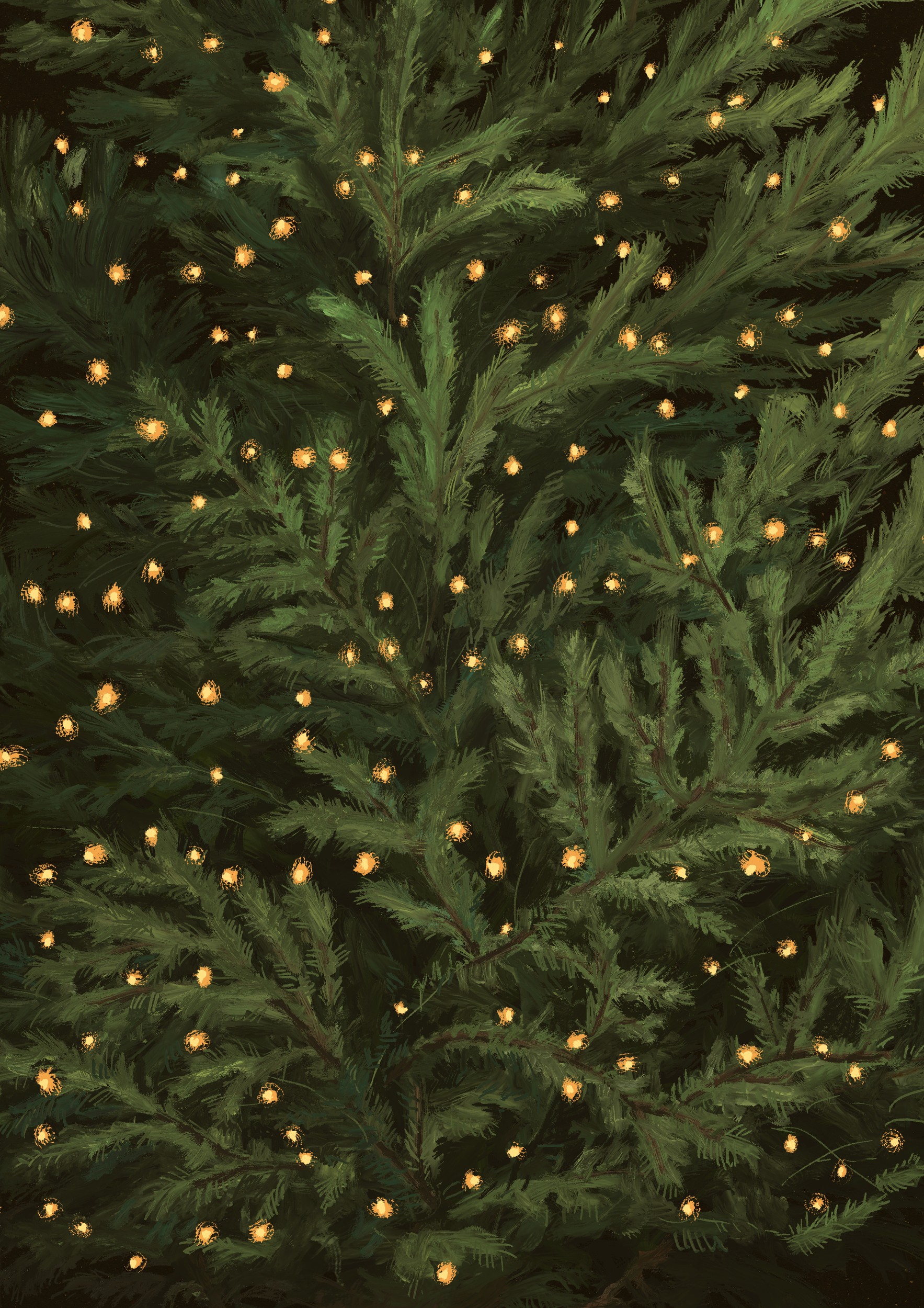 Glowing Christmas Tree by NKTN — canvas wall art