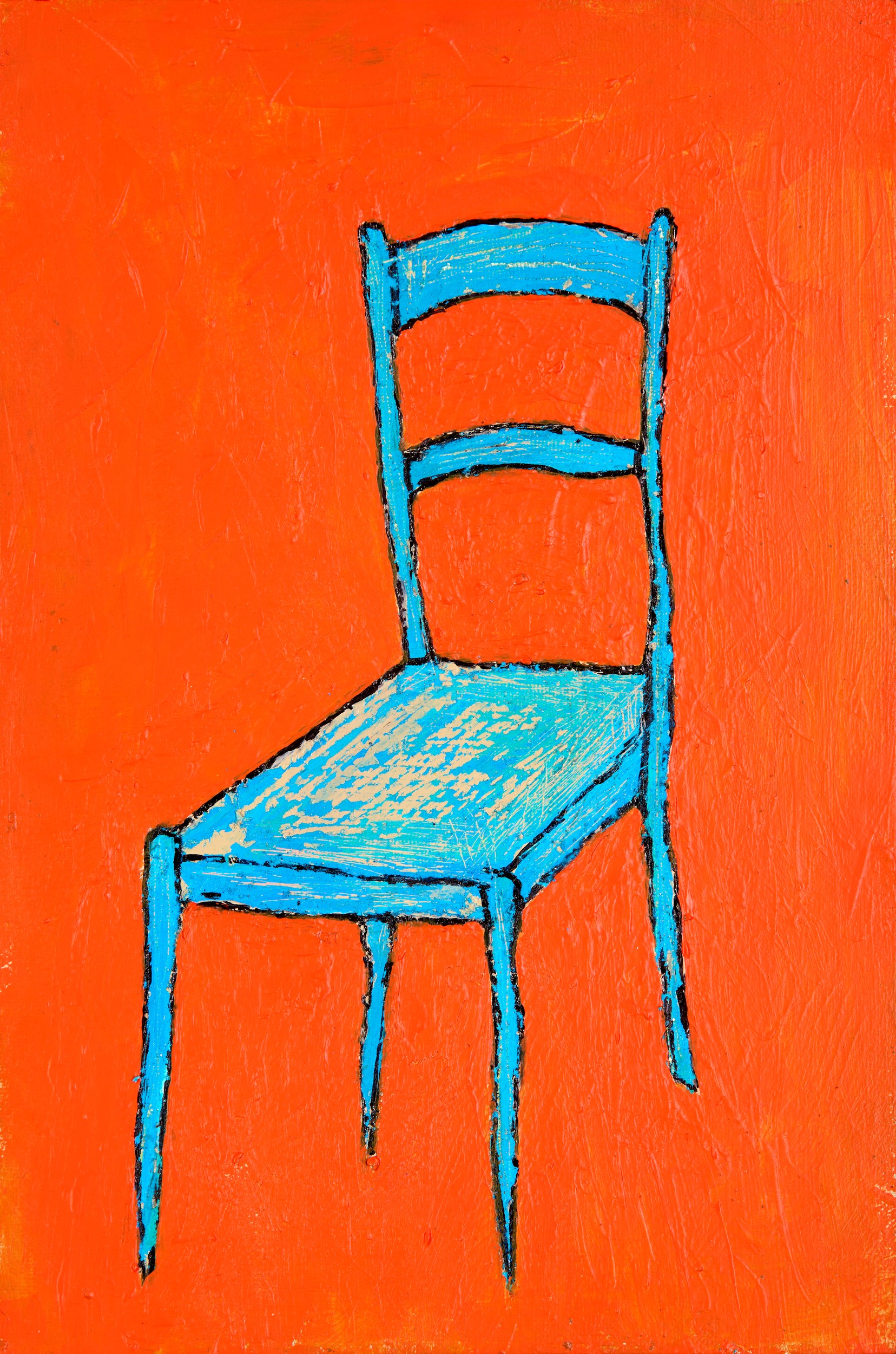 Vibrant Blue Chair by Dale Hefer — canvas wall art