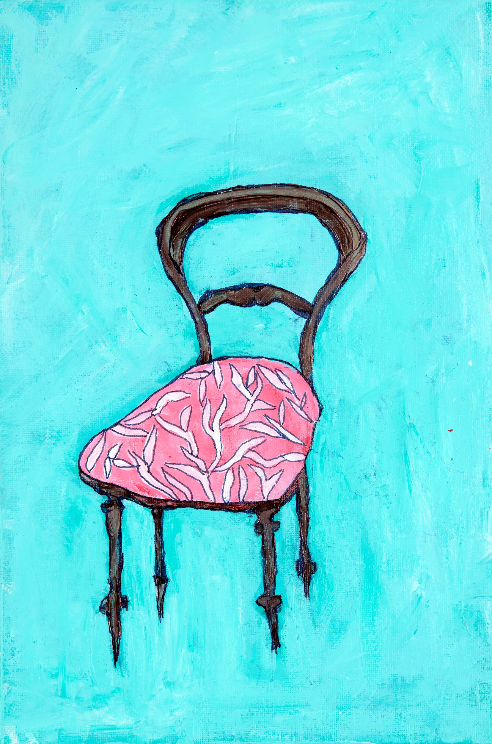 Pink Vintage Chair by Dale Hefer — canvas wall art