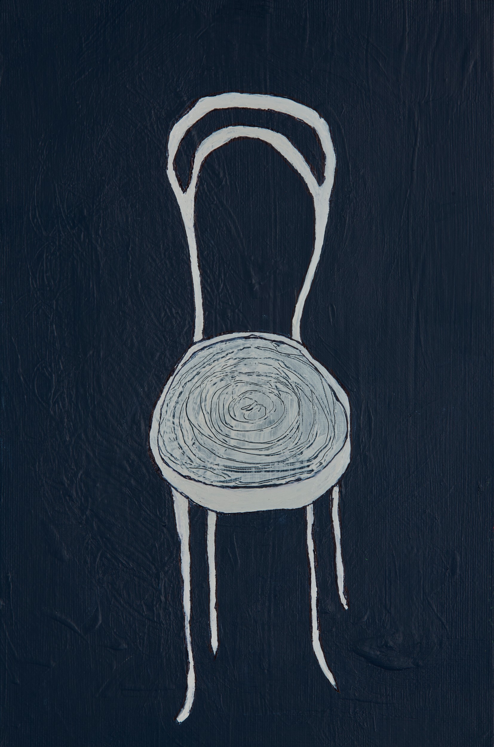 Minimalist Blue Chair by Dale Hefer — canvas wall art