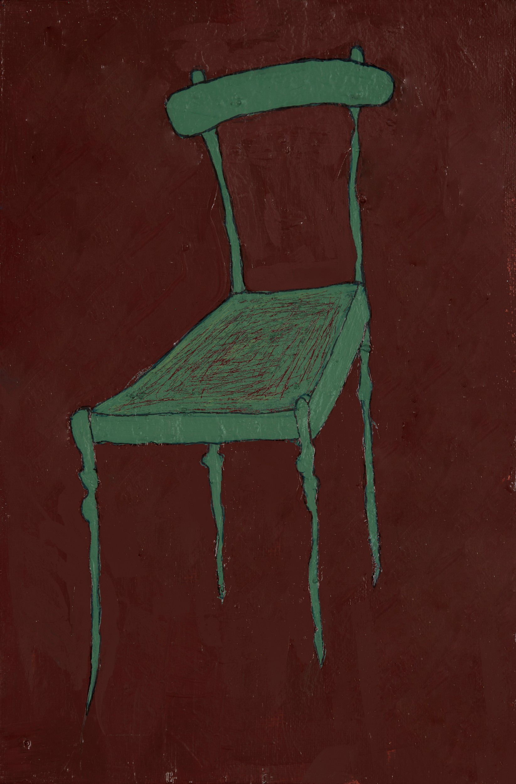 Minimal Green Chair by Dale Hefer — canvas wall art