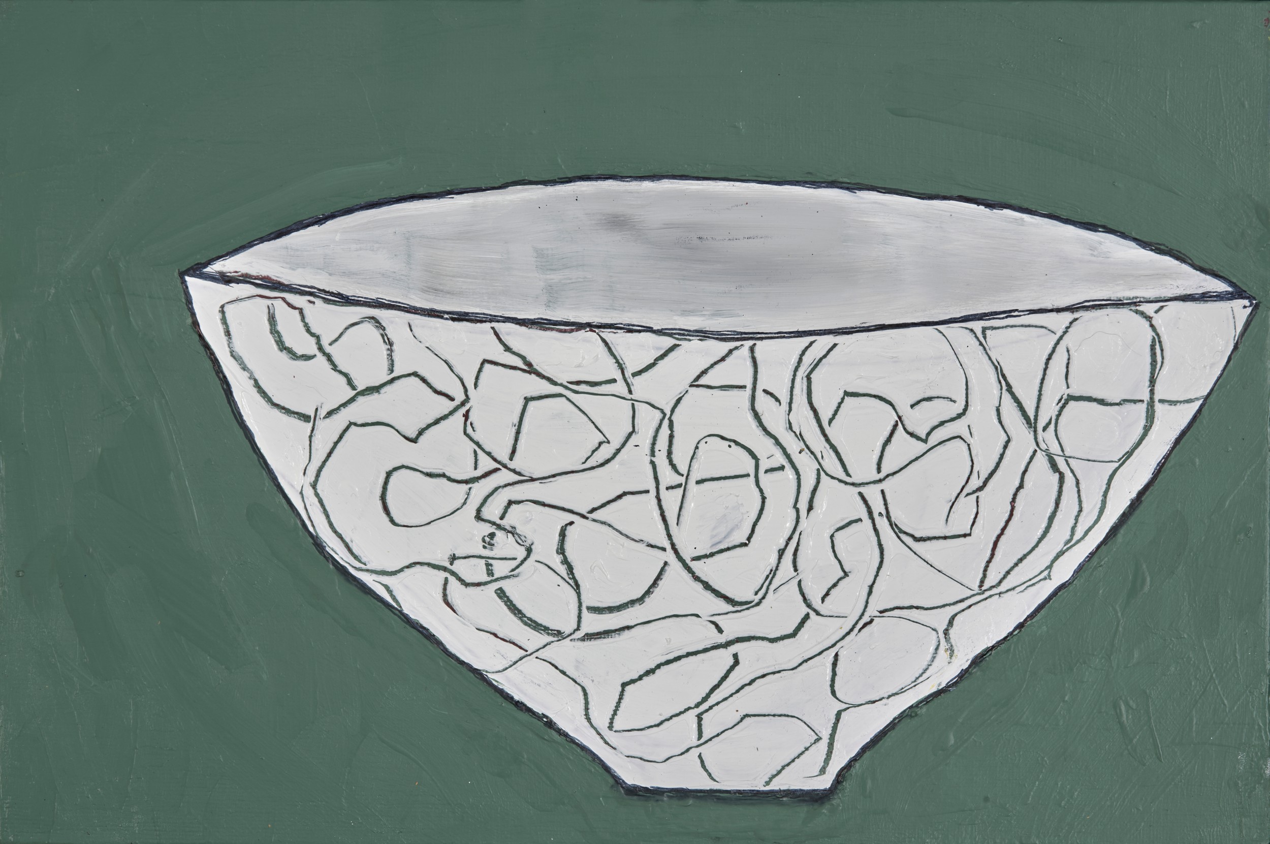 Abstract White Bowl by Dale Hefer — canvas wall art