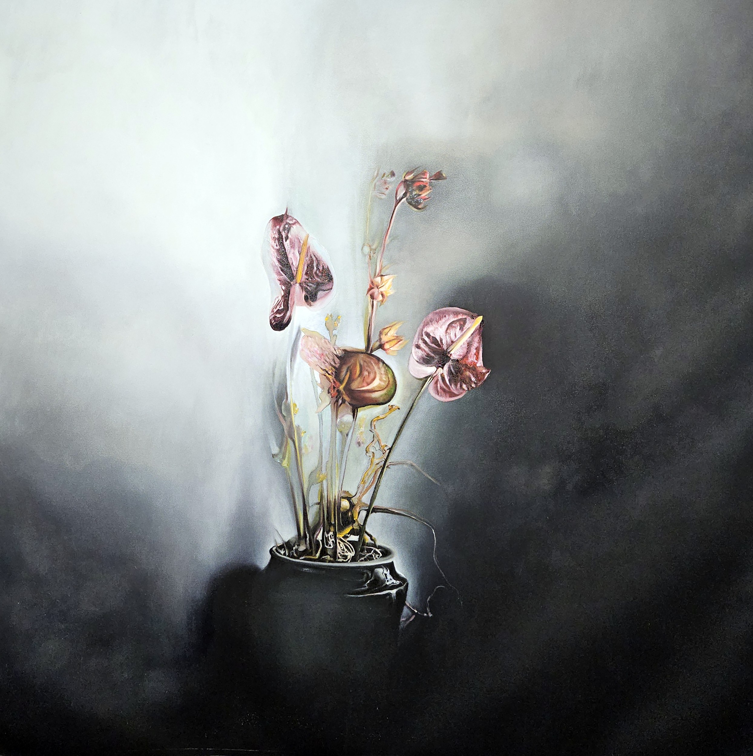 Moody Floral Still Life by Stefano Mazzolini — canvas wall art