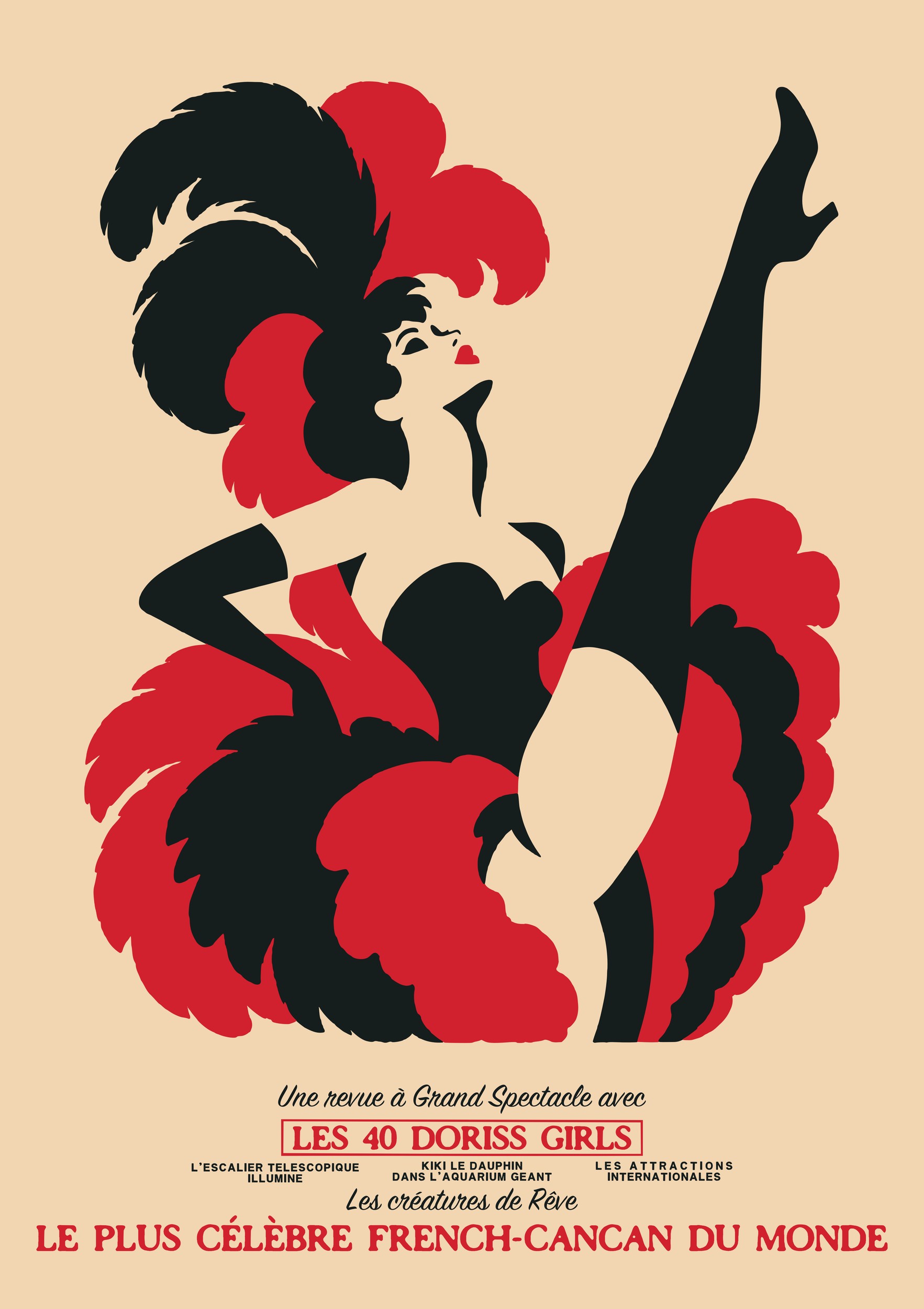 French Cancan Dancer by Patryk Krygowski — canvas wall art